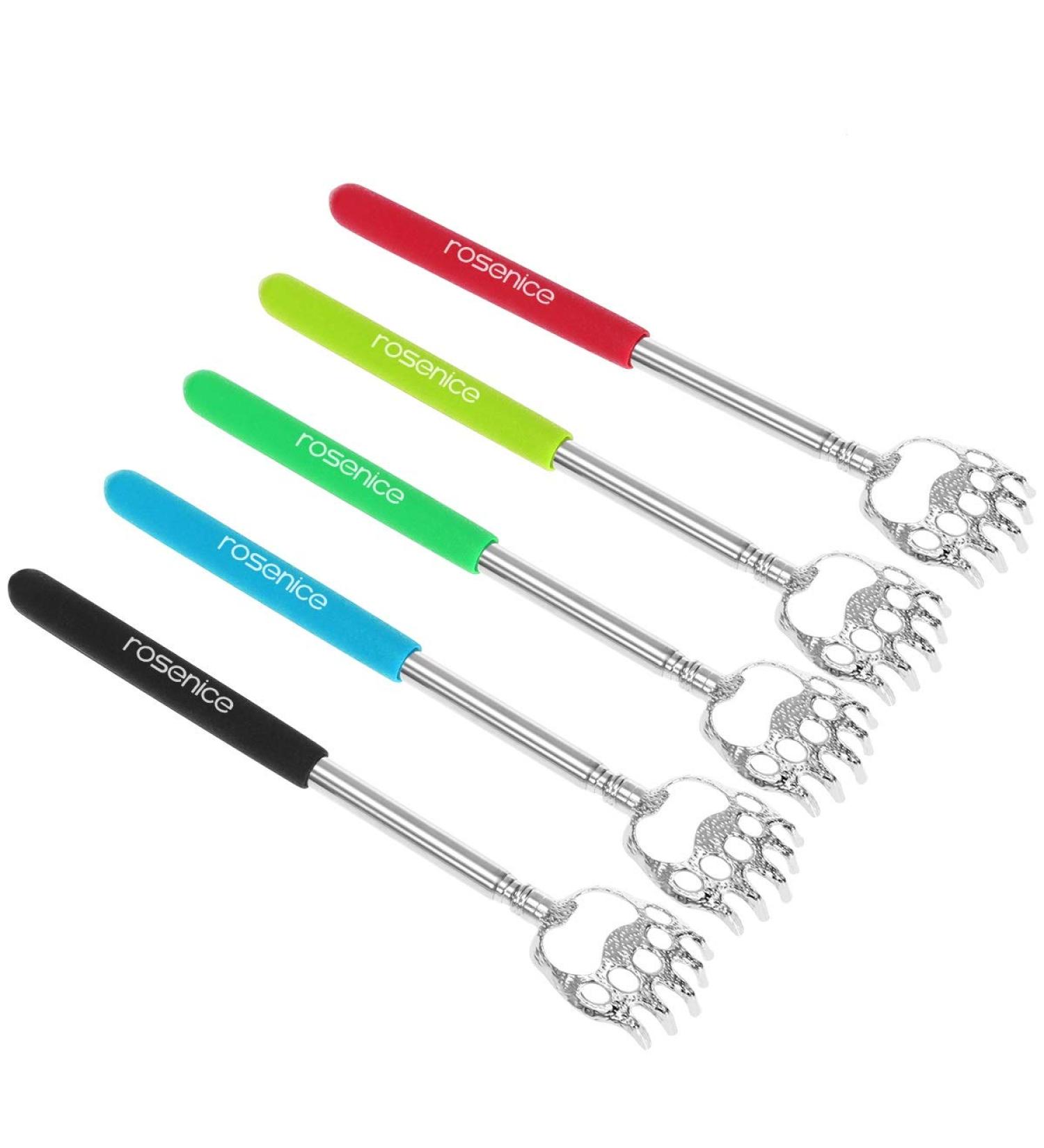 Rosenice Telescopic Back Scratcher 5 Pack - Portable Extendable Bear Claws for Ultimate Relief | International Shipping Available - Buy Online on GoSupps.com