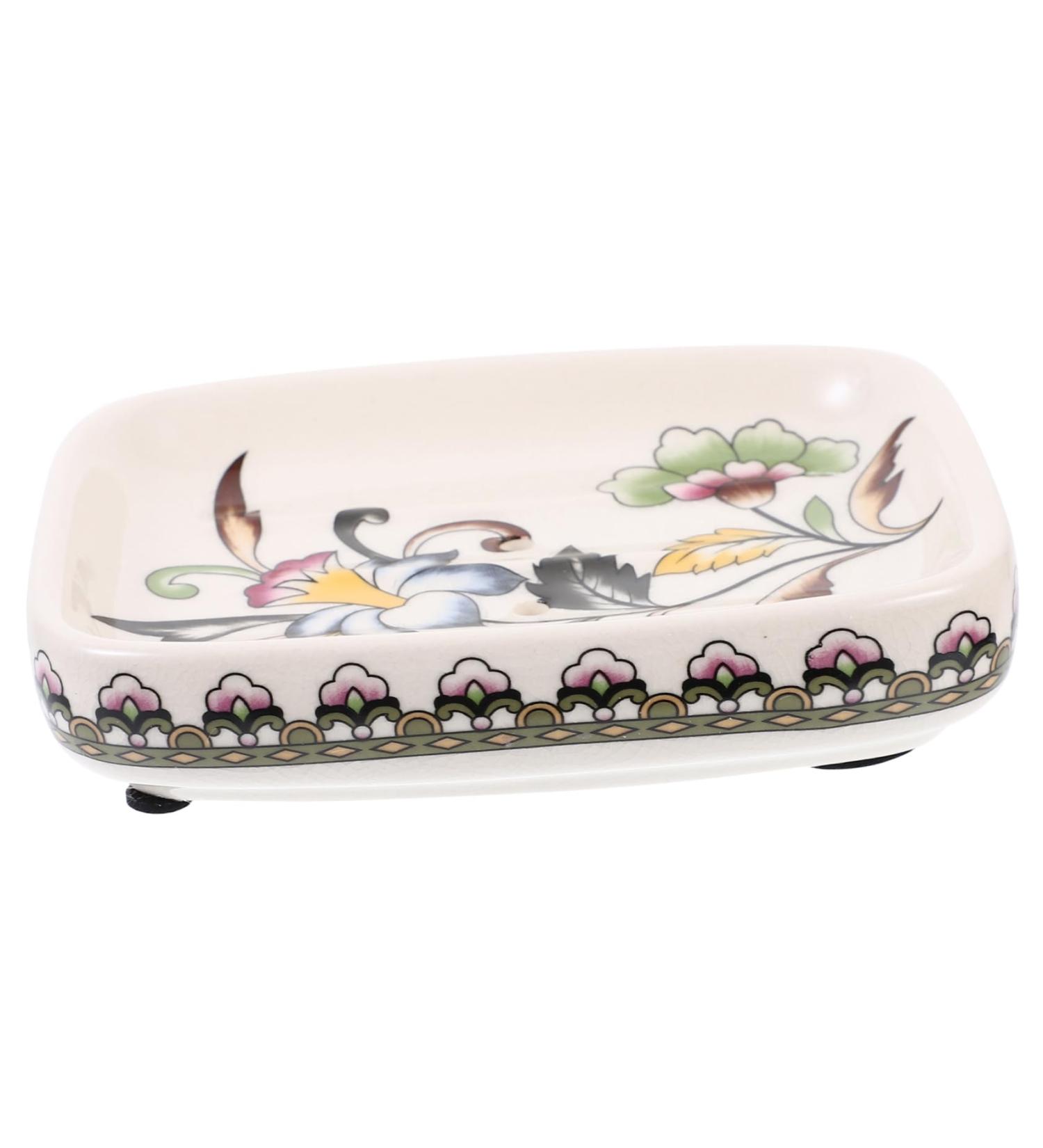 Amosfun Soap Case soap container Fashion sink portable Soap Draining Holder household products Adorable Soap Holder sponge shower soap dish drain rack Soap soap dispenser vintage As Shown 1 14X11X3CM - Buy Online on GoSupps.com