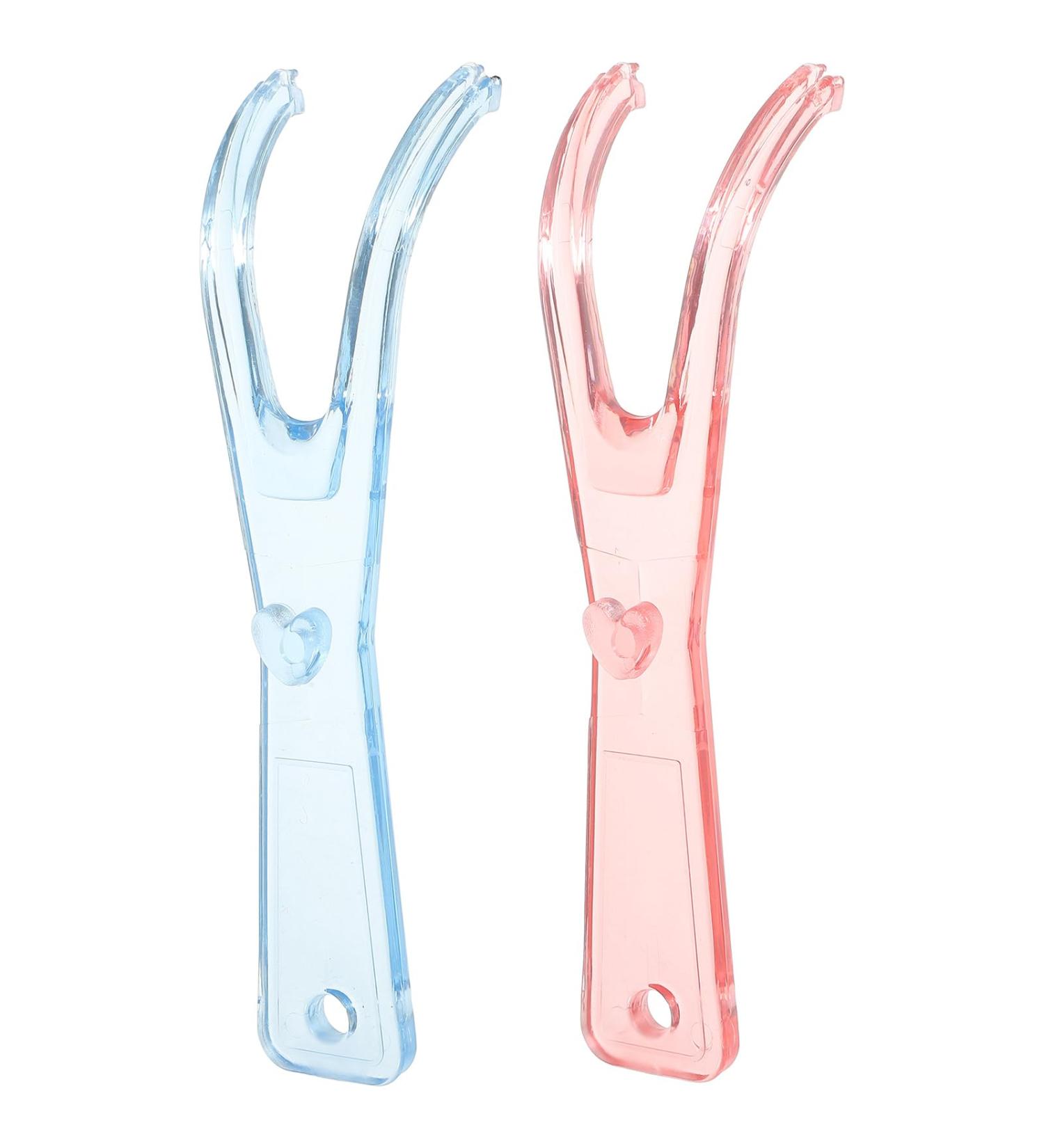 Fomiyes Tooth Handle for Adults - 2pcs Dental Floss Replacement & Oral Picks Holder (Pink/Blue) - Refillable Tooth Care Solutions - Buy Online on GoSupps.com