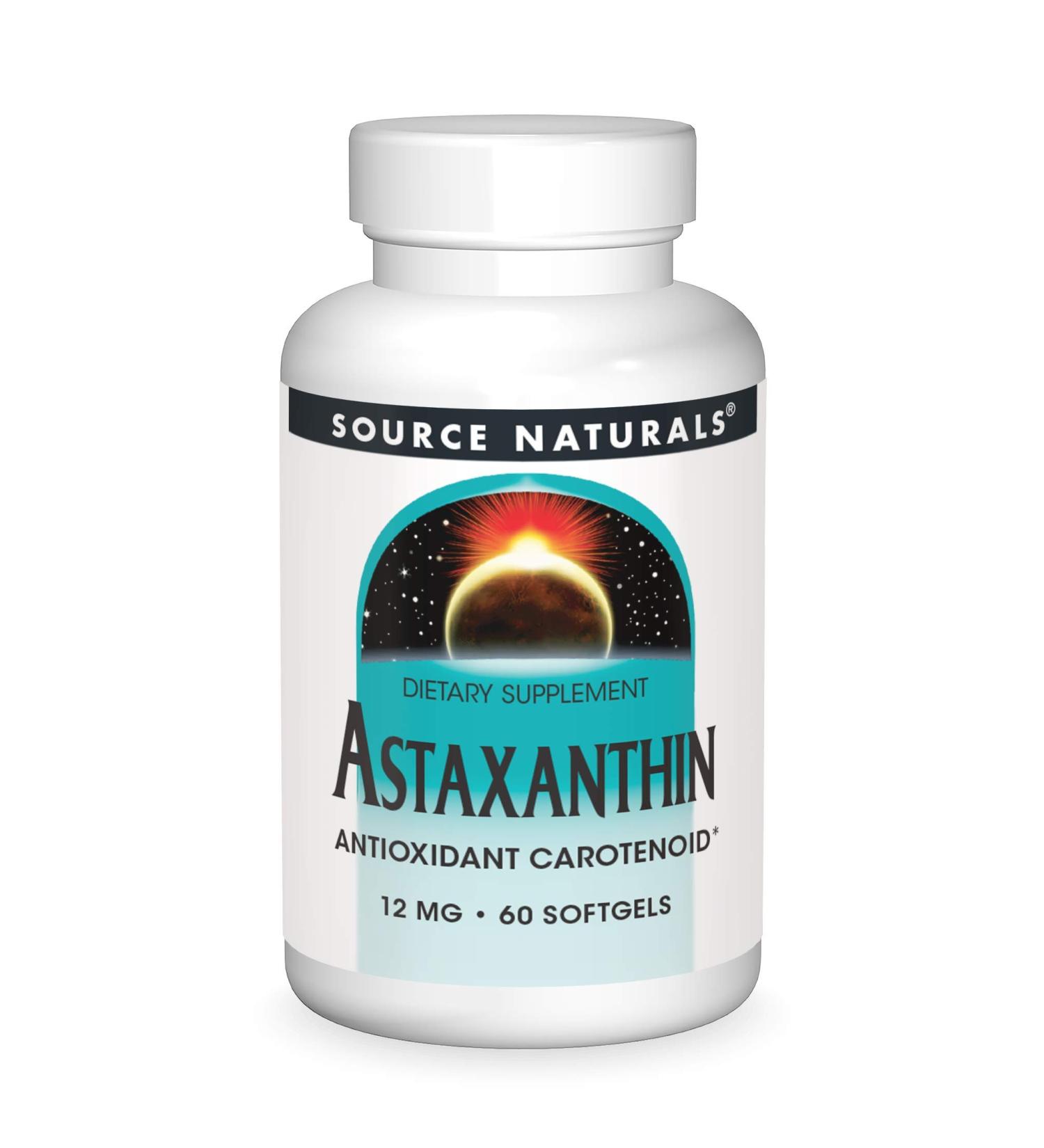 Source Naturals Astaxanthin 12mg - 60 Softgels for Antioxidant Support - Buy Online on GoSupps.com