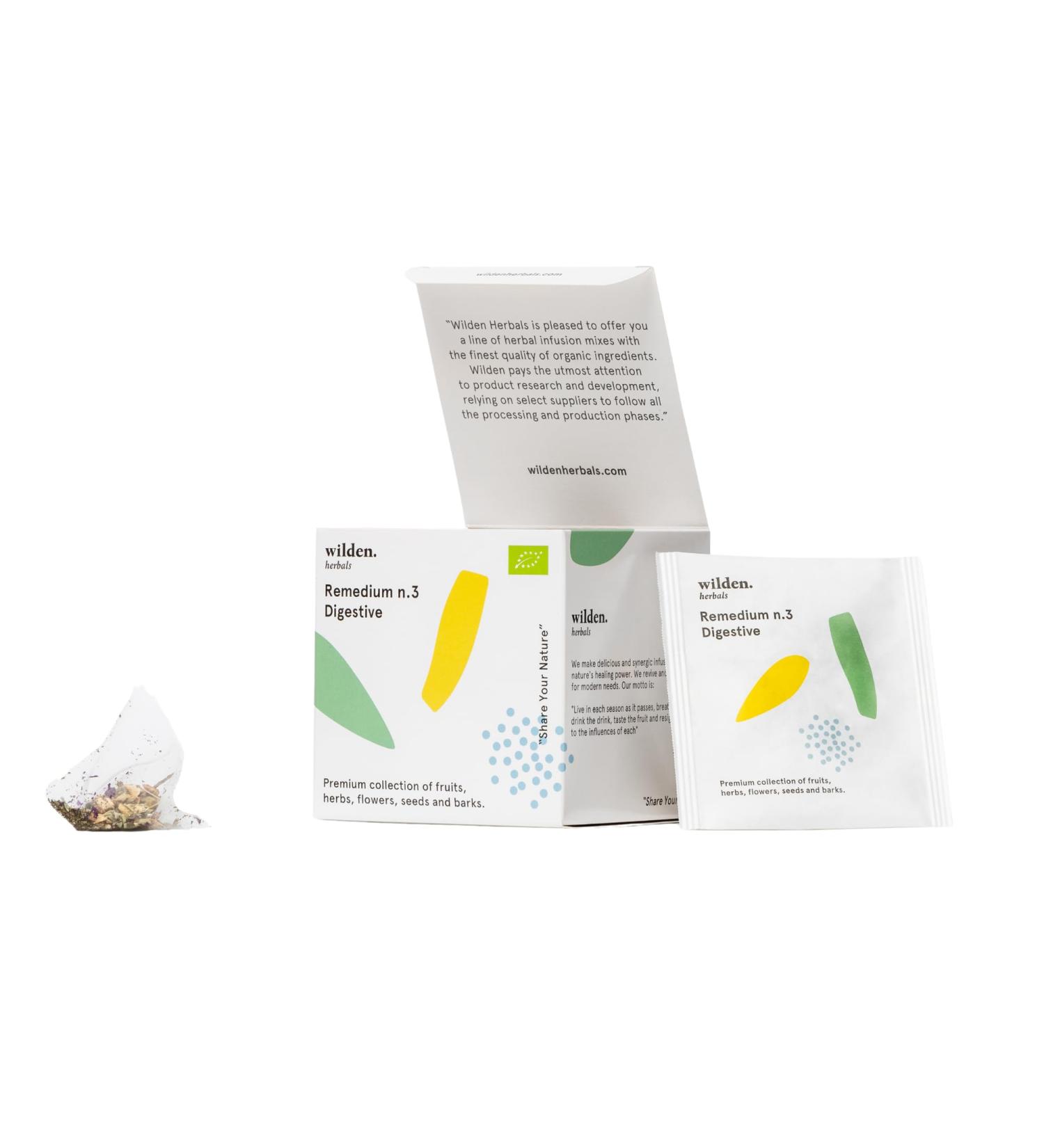 Wilden Herbals Remedium n.3 Digestive - Tisane Digestive - M lange Frais de Menthe Poivr e Gingembre et R glisse - 10 Sachets - Buy Online on GoSupps.com