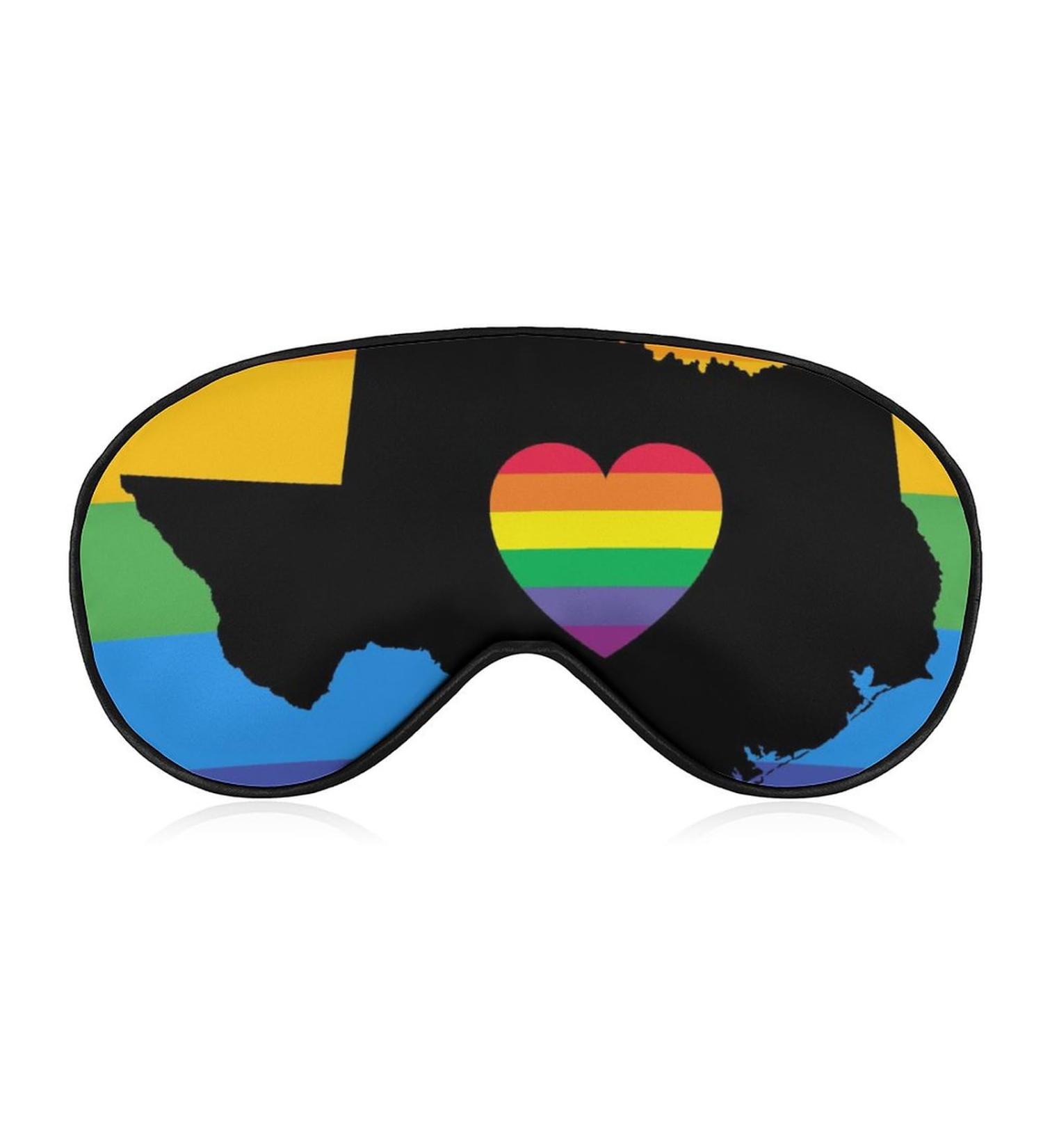 Texas LGBT Gay Pride Sleep Mask - Adjustable Eye Cover for Sleeping and Travel - Men and Women - Buy Online on GoSupps.com