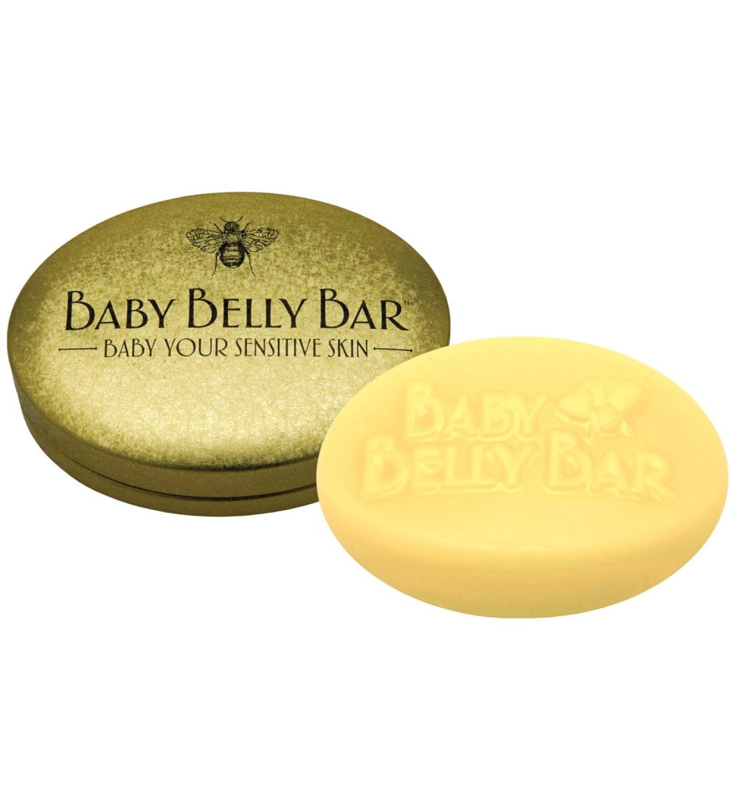 Honey House Naturals Baby Belly Bar Solid Lotion Bar New in Gold Tin Case 1.7 oz