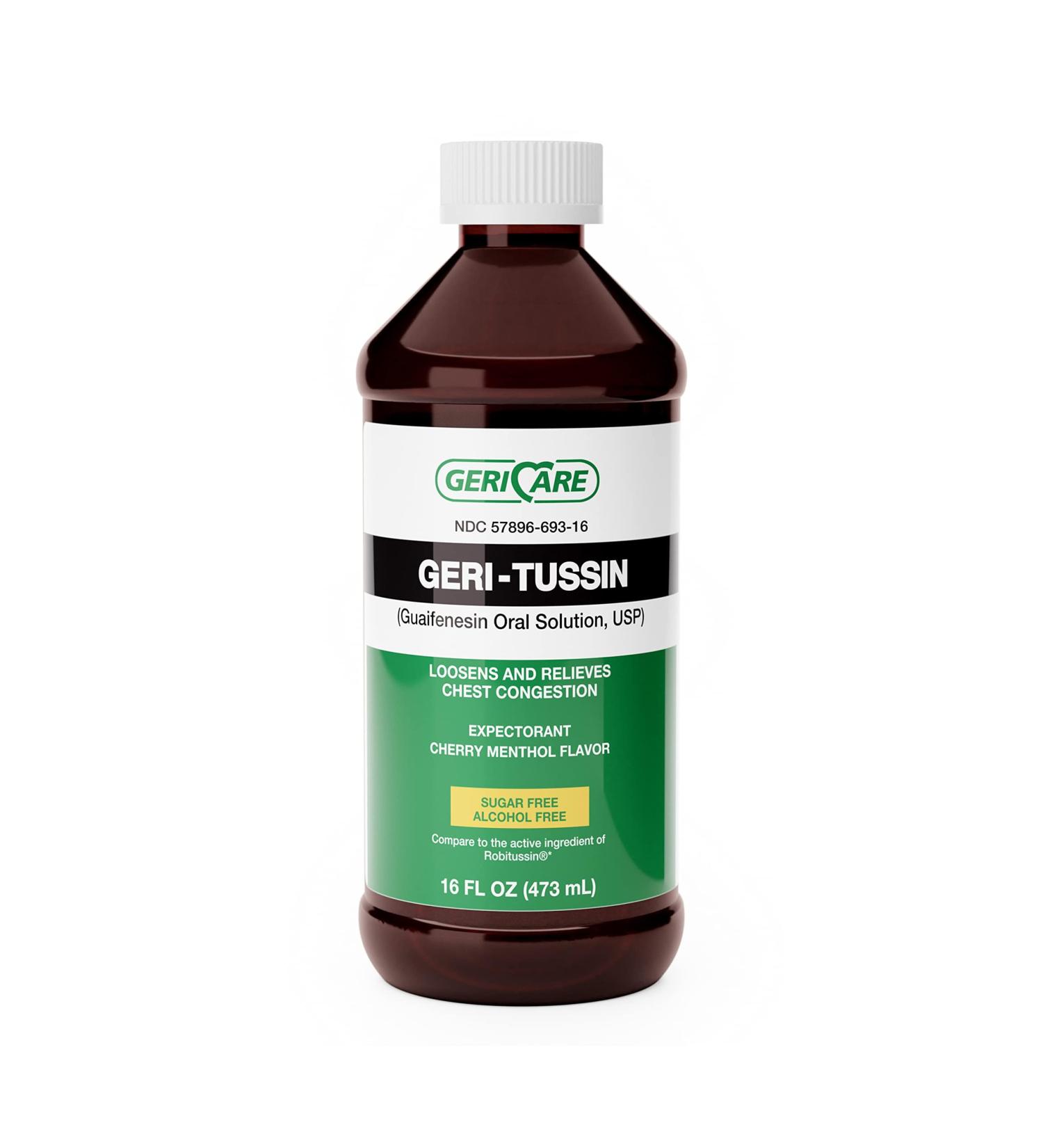 McKesson Geri-Care Cold and Cough Relief 100 mg / 5 mL Strength Liquid 5676 Ct 16 Fl Oz (Pack of 1)