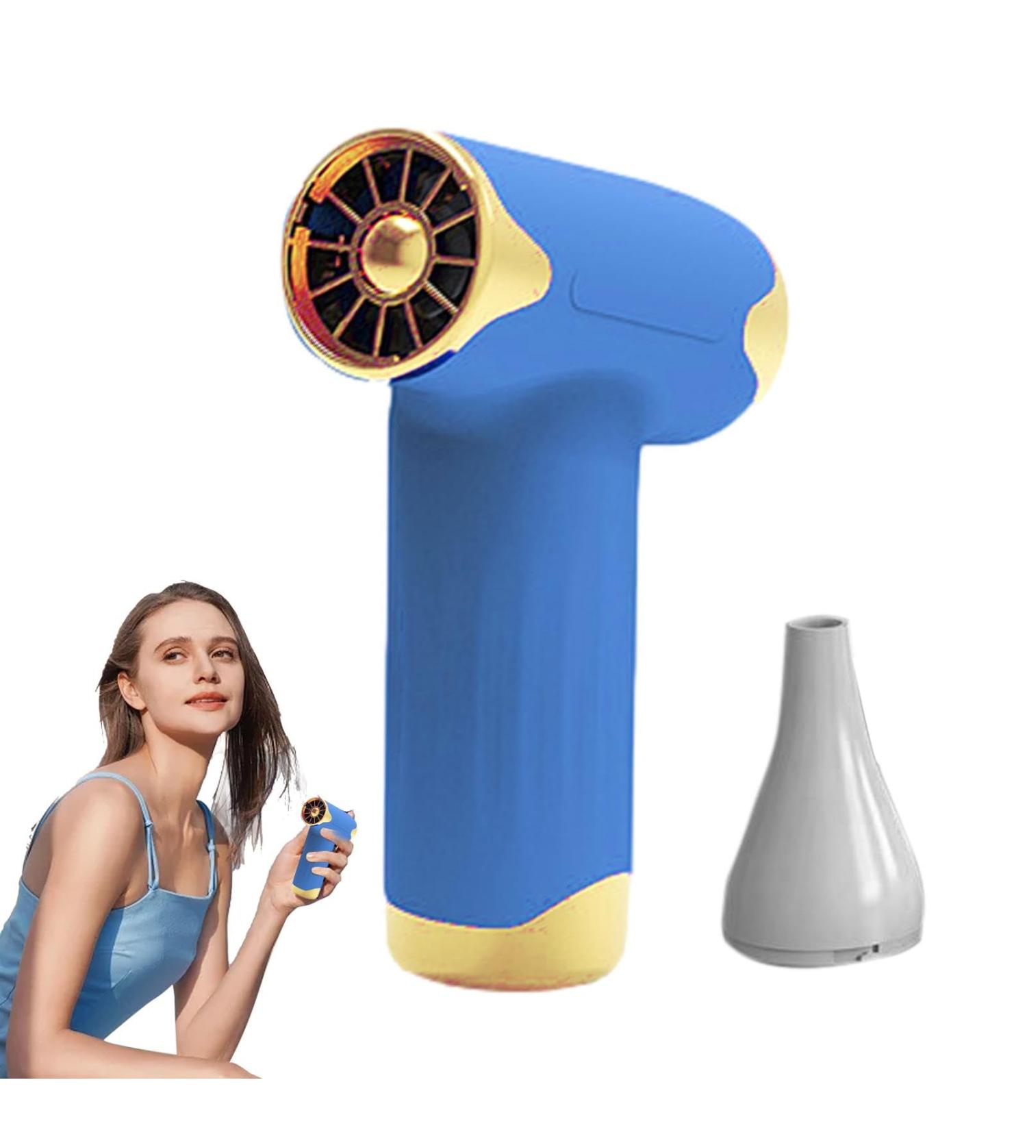 Handheld Hair Dryer Battery Operated Hair Dryer Cordless Hot Air Hair Dryer Rechargeable Personal Cordless Turbos Fan Dry Blower with Adjustable Speed for Travel Use Blue High Speed turbine Hair Dryer  - Buy Online on GoSupps.com
