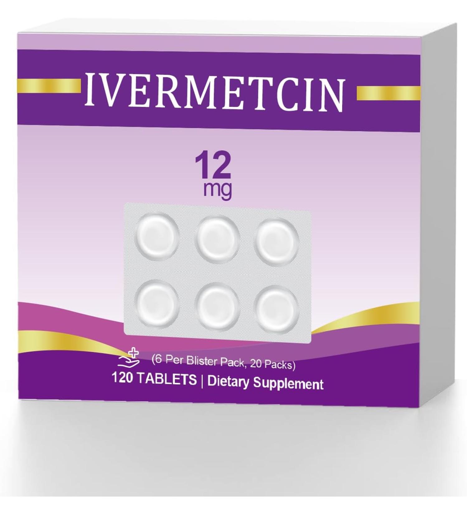 Ivermectin Tablets for Person 12mg - 99% Purity - 120 Tablets - Buy Online on GoSupps.com