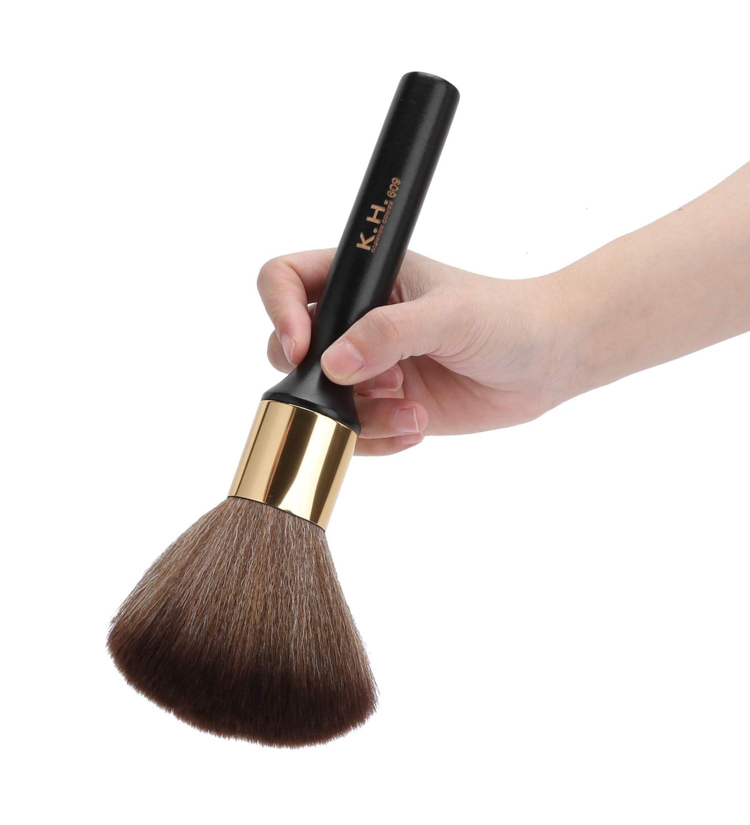 Neck Duster Brush Broken Hair Sweep Brush lengthy Handle Neck Face Cleaning Hairbrush Soft Bristles Tools for Salon The bristles can be washed for barber shops and hair salons. (Black) - Buy Online on GoSupps.com