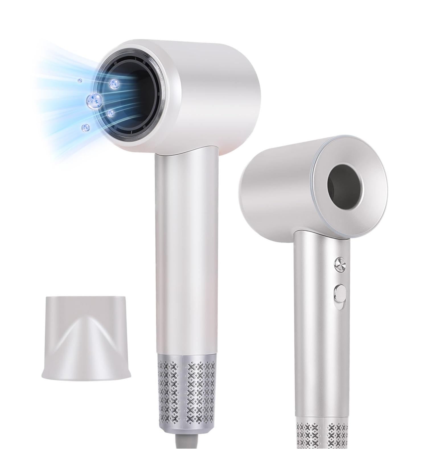 Professional Ionic Hair Dryer 1800W | Fast Drying Blow Dryer for Home & Travel | Lightweight & Quiet Concentrator Nozzle - White - Buy Online on GoSupps.com