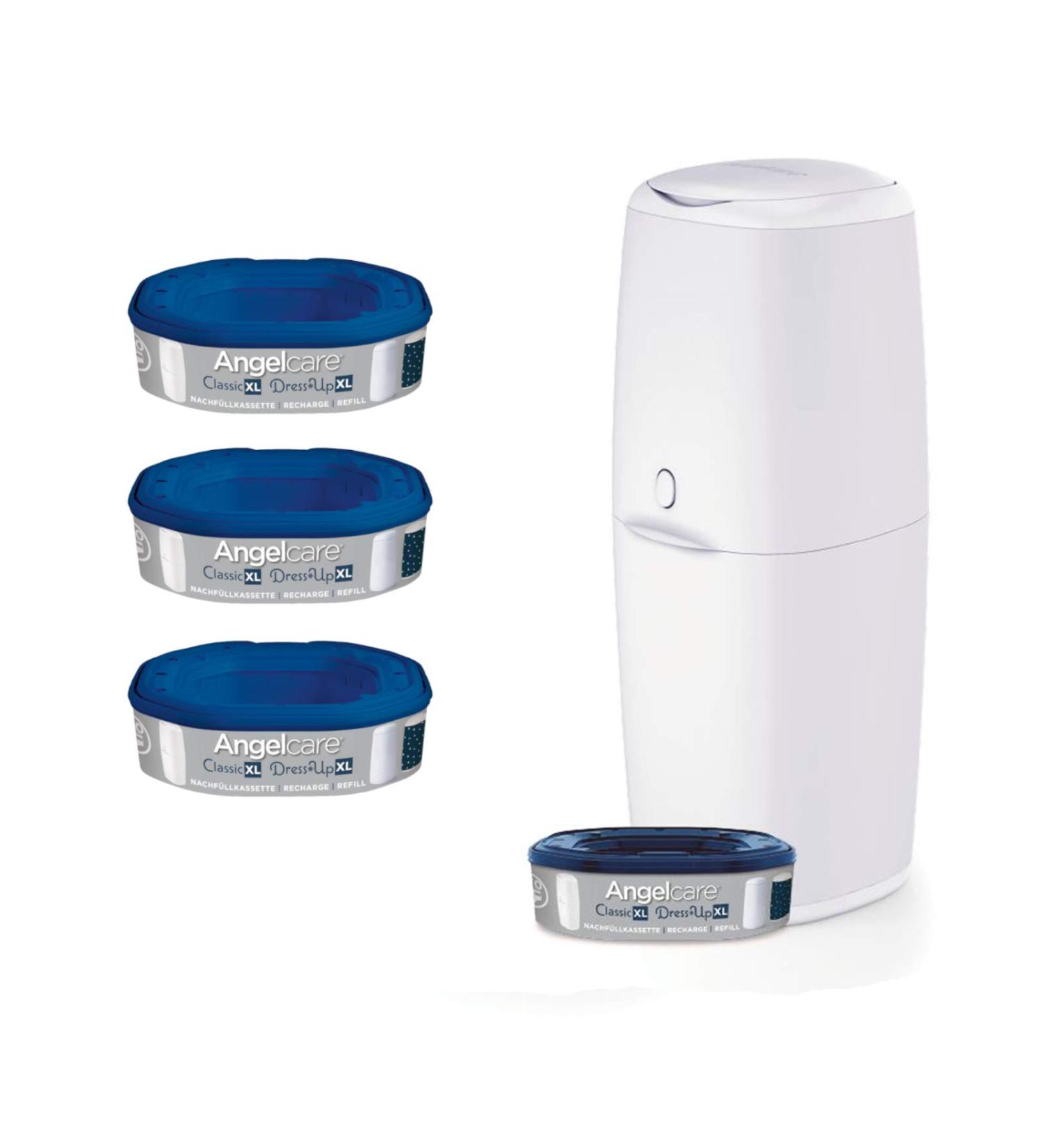 Angelcare Diaper Pail Classic XL - 69cm Height with 4 Refill Cassettes | International Shipping Available - Buy Online on GoSupps.com
