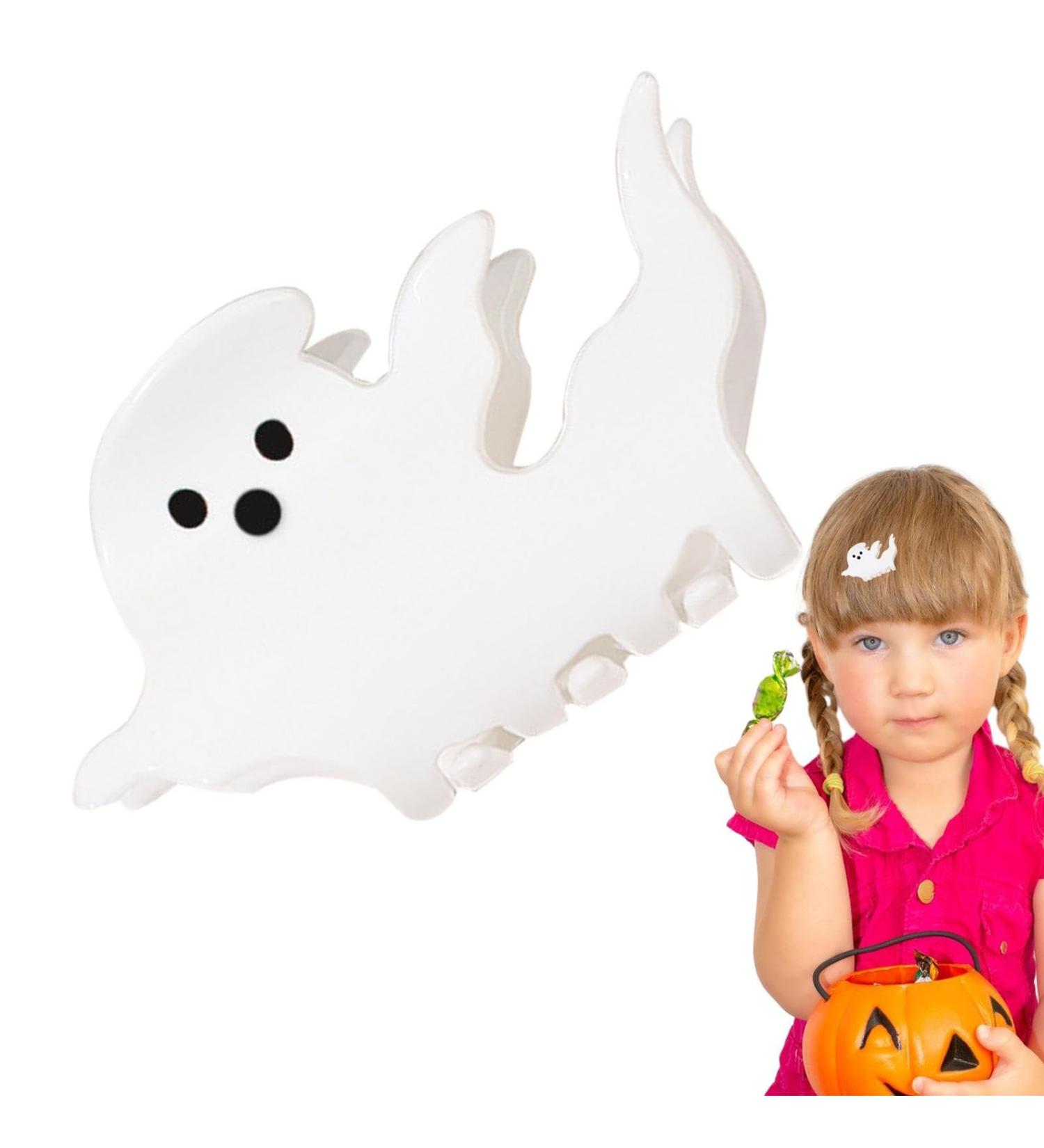 Ghost Hair Clip | Halloween Hair Clips for Women - Halloween Hair Claw Clips Black Hair Clips Cute Halloween Hair Accessories Bat Spider Web Hairpins Hair Grips Jaw Clips for Costume Pochy White Wandering Ghost - Buy Online on GoSupps.com