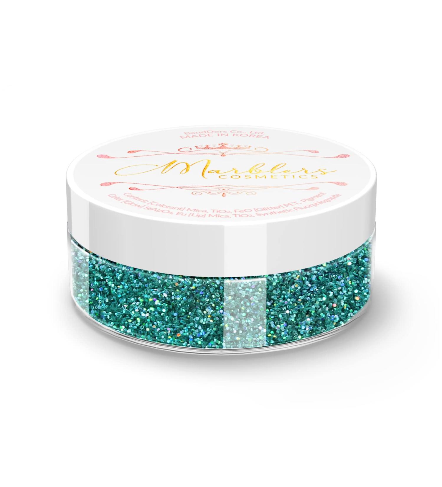 MARBLERS Fine Holographic Glitter 5g Teal - Vegan & Cruelty-Free | For Nail, Eye & Body Makeup - Buy Online on GoSupps.com