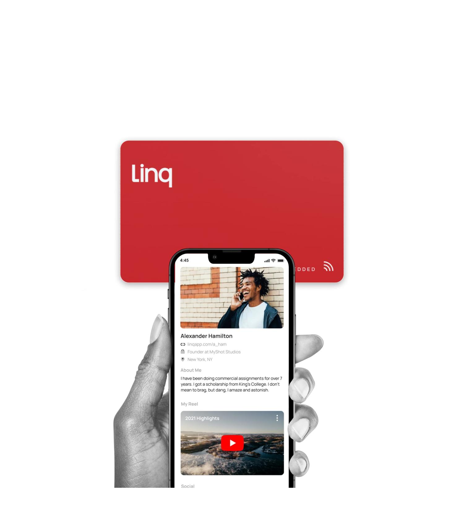 Linq NFC Digital Business Card - Smart Networking Card (Red) - Buy Online on GoSupps.com