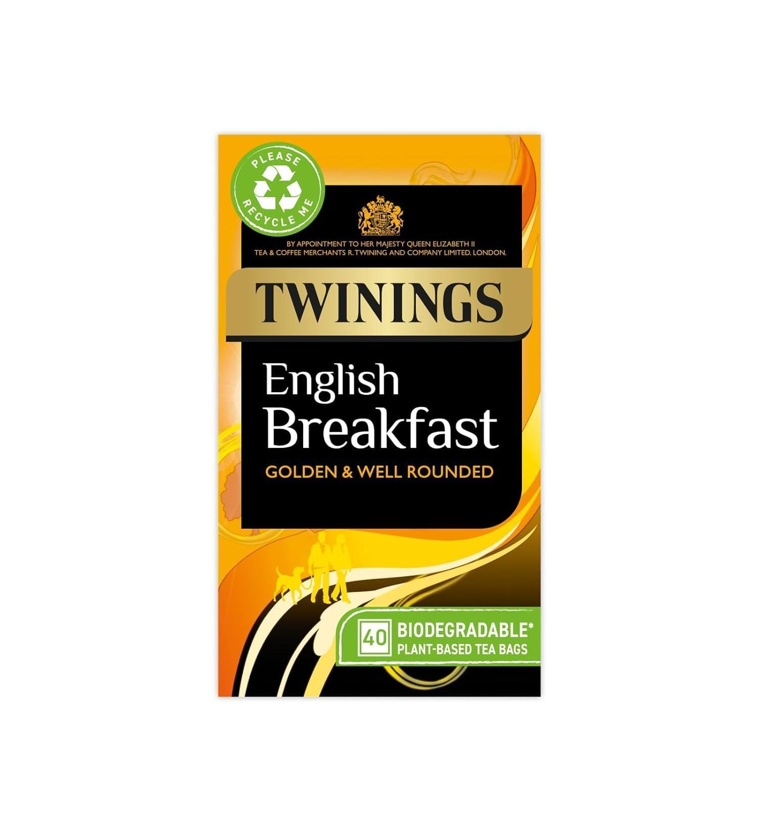 Twinings - English Breakfast - 50 Tea Bags - 125g - Buy Online on GoSupps.com