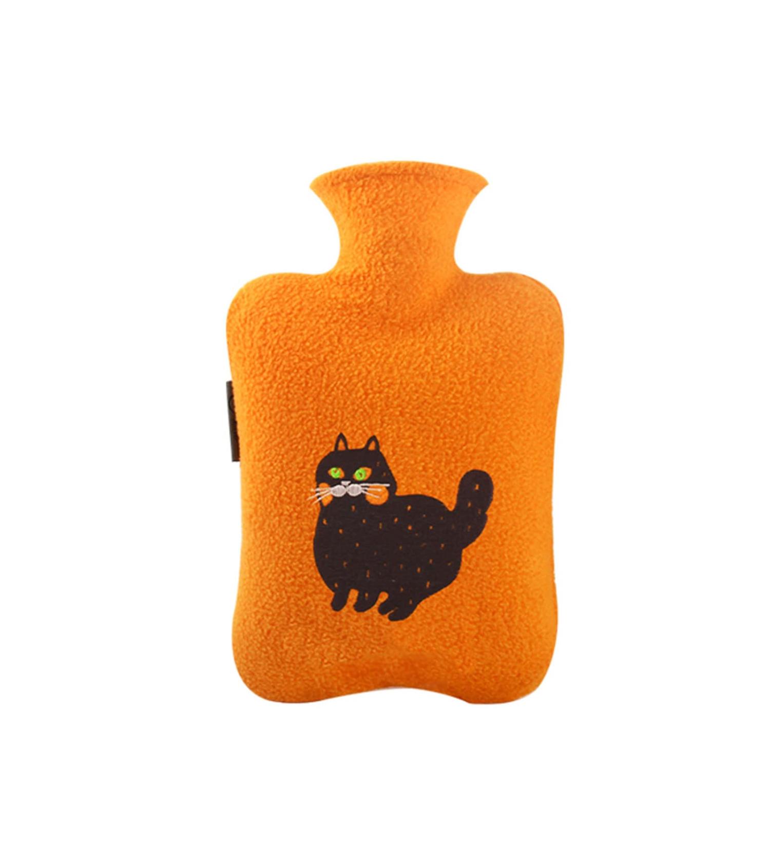Maies Small Hot Water Bottle with Fleece Coating - Cute Cat Heat Pocket for Neck & Shoulder Pain Relief Hot & Cold Compress - Buy Online on GoSupps.com