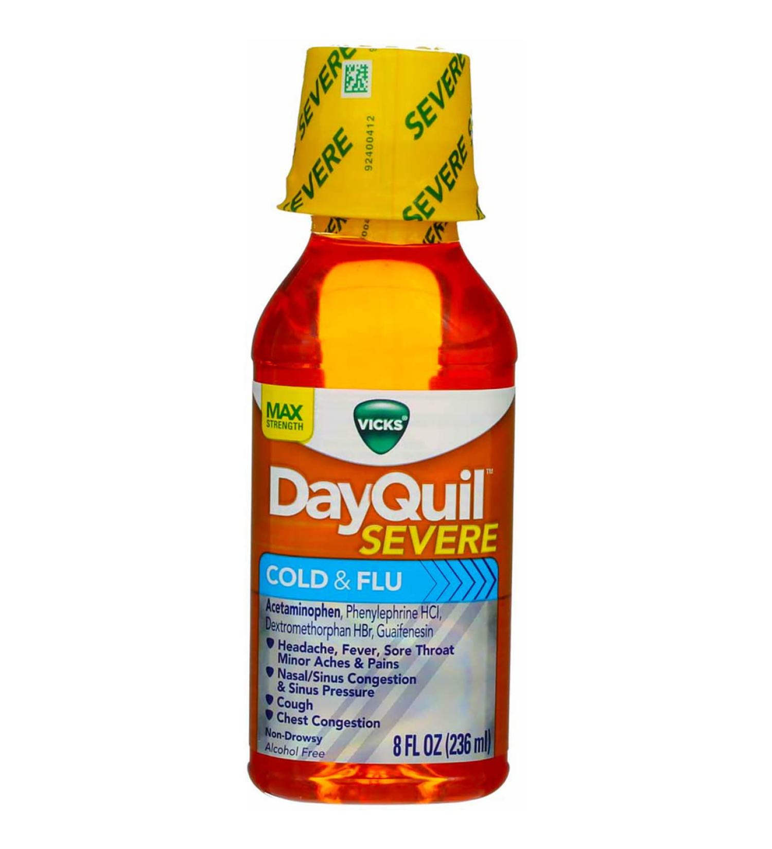 DayQuil Severe Cold and Flu Liquid - Fast Relief Formula - Buy Online on GoSupps.com