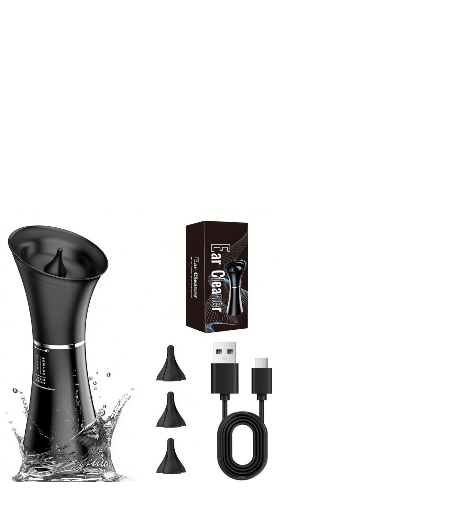 Oleswer Ear Wax Removal Kit Ear Cleaner Electric Ear Cleaning Kit 2in1 Water Tank 4 Pressure Settings - Ear Irrigation Flushing System With Water Temperture Sensor Ear Syringe Kit Tools for Ear Clean Black - Buy Online on GoSupps.com