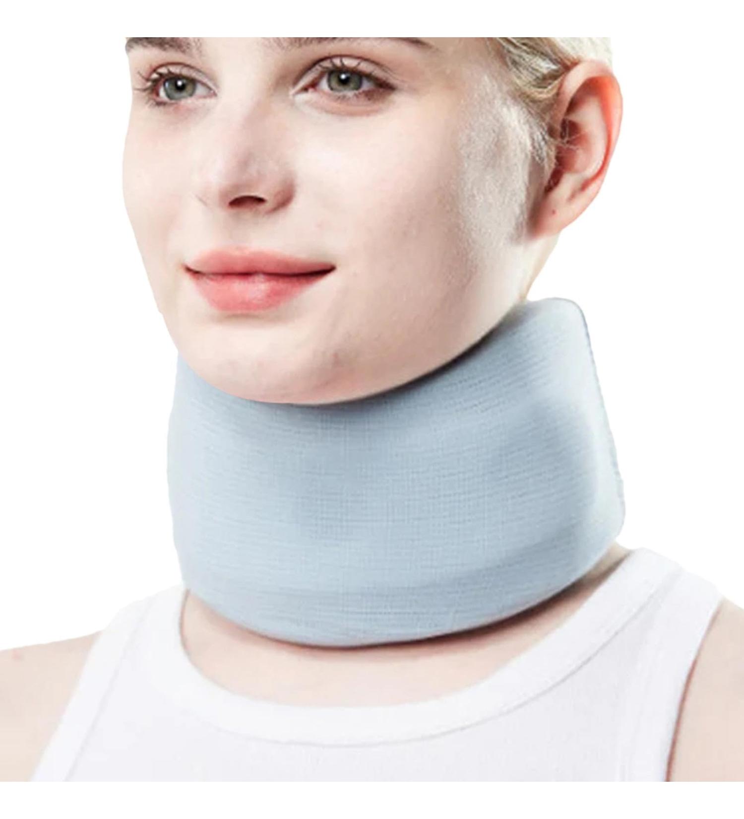 Neck Brace Cervical Collar Adjustable Soft Neck Support Foam Brace | Neck Support Brace for Sleeping Foam Cervical Collar Soft Foam Wraps for Women & Men Blue Large - Buy Online on GoSupps.com