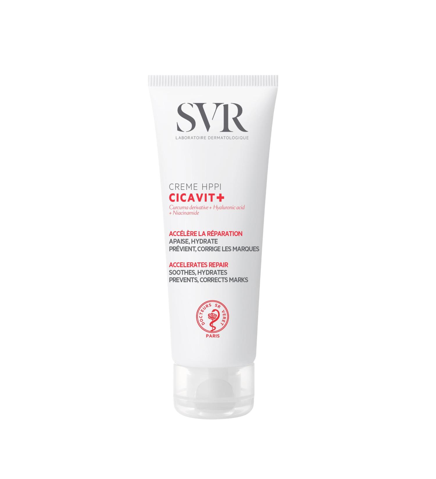 SVR CICAVIT+ Cr me HPPI Cr me R paratrice Apaisante Anti-Marques R pare apaise et pr vient les marques Pour peaux irrit es et fragilis es 94% d ingr dients d origine naturelle 40 ml 40 ml (Lot de 1)