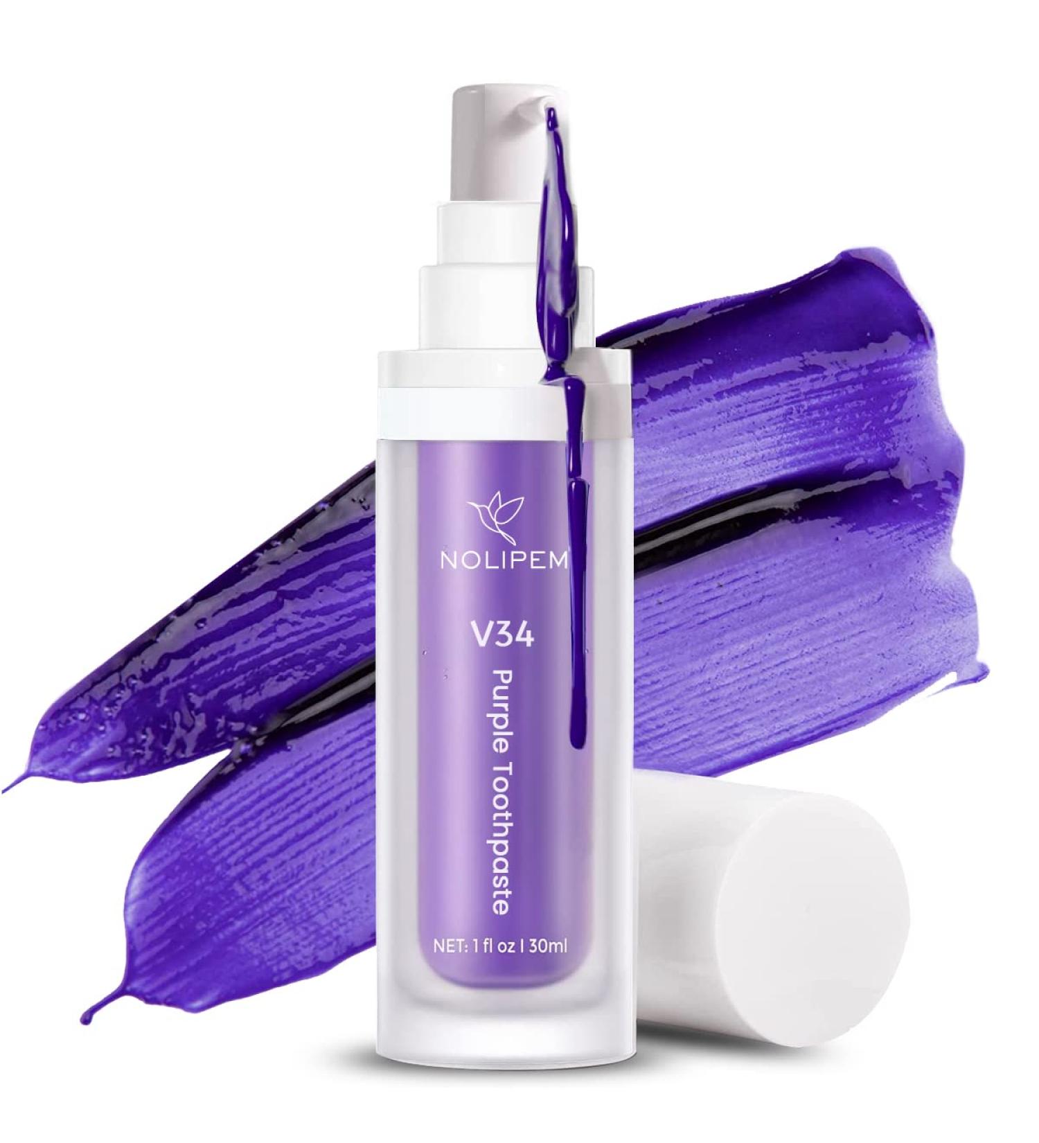 Nolipem Purple Toothpaste for Teeth Whitening | Effective Stain Removal & Teeth Brightening - Buy Online on GoSupps.com