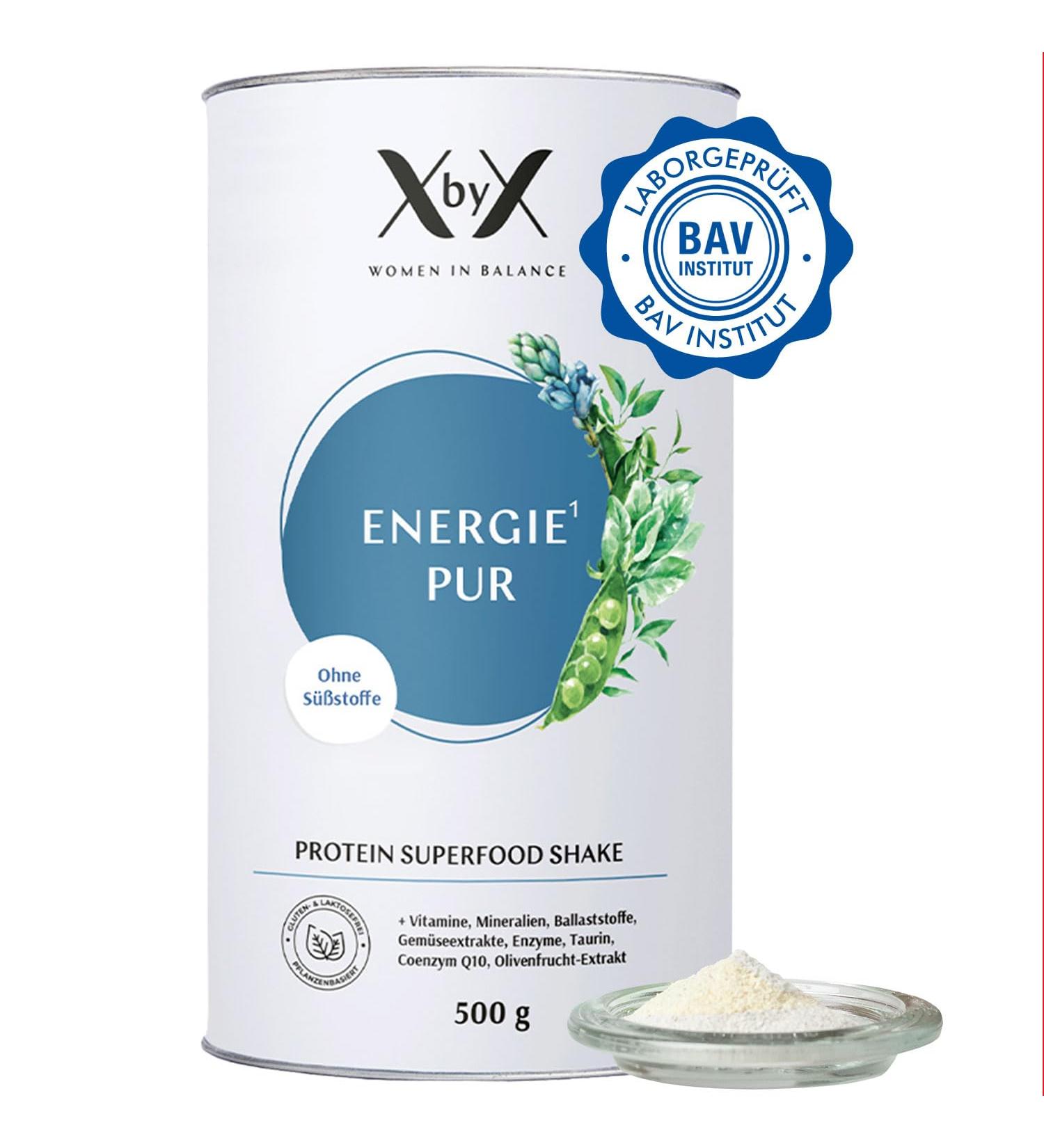 Xbyx Energy PUR 500g | Vegan Superfood Protein Powder | 16 Portions | No Sweeteners | Essential Amino Acids & Vitamins | Made in Germany - Buy Online on GoSupps.com