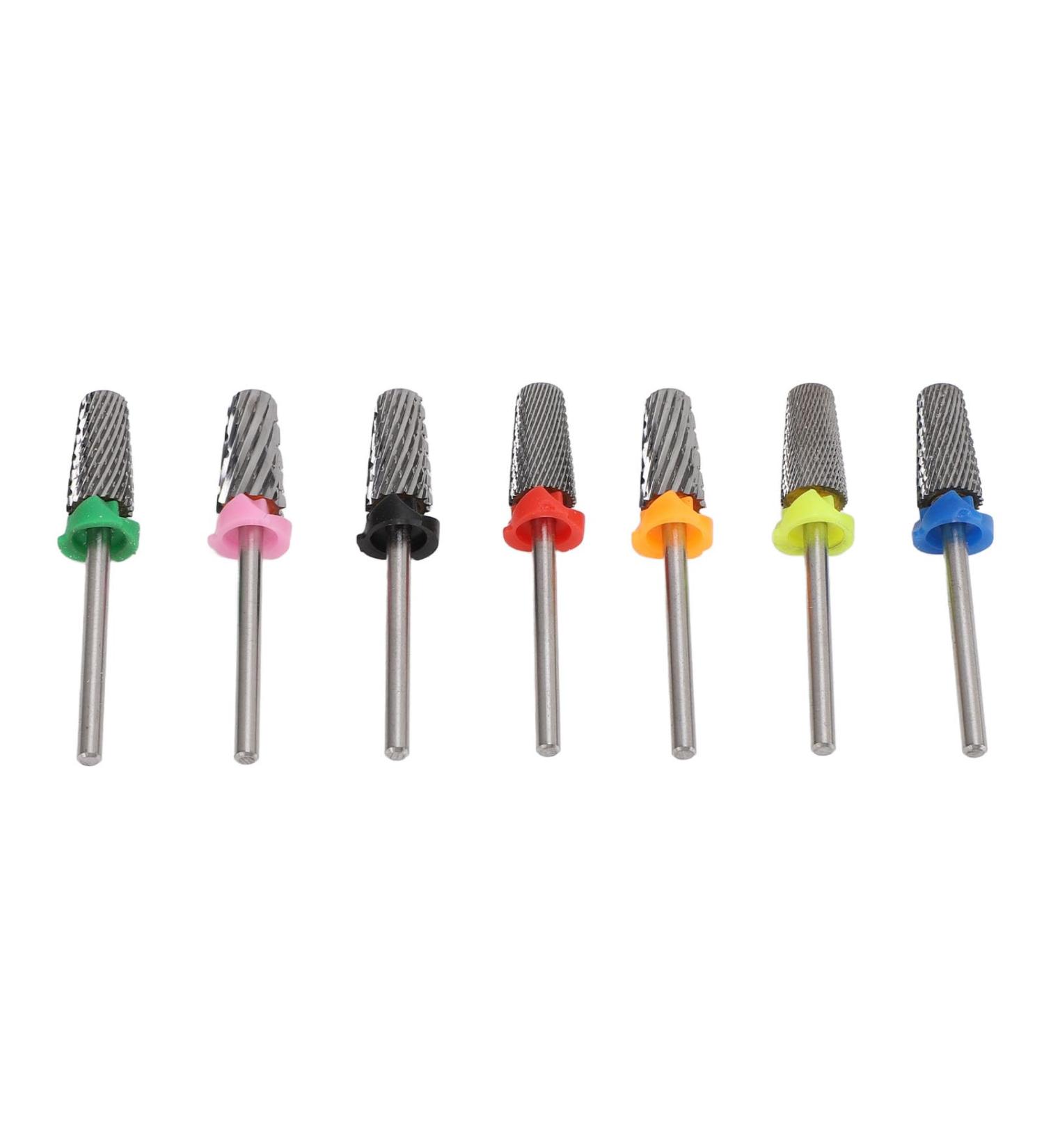 Tungsten Steel Nail Drill Bits High Strength Fast Buffing Smooth Nails with Electric Grinders 3/32 Inch Shank Nail Art Nail Filing Nail Polish Removal For Acrylic Gel Nails - Buy Online on GoSupps.com