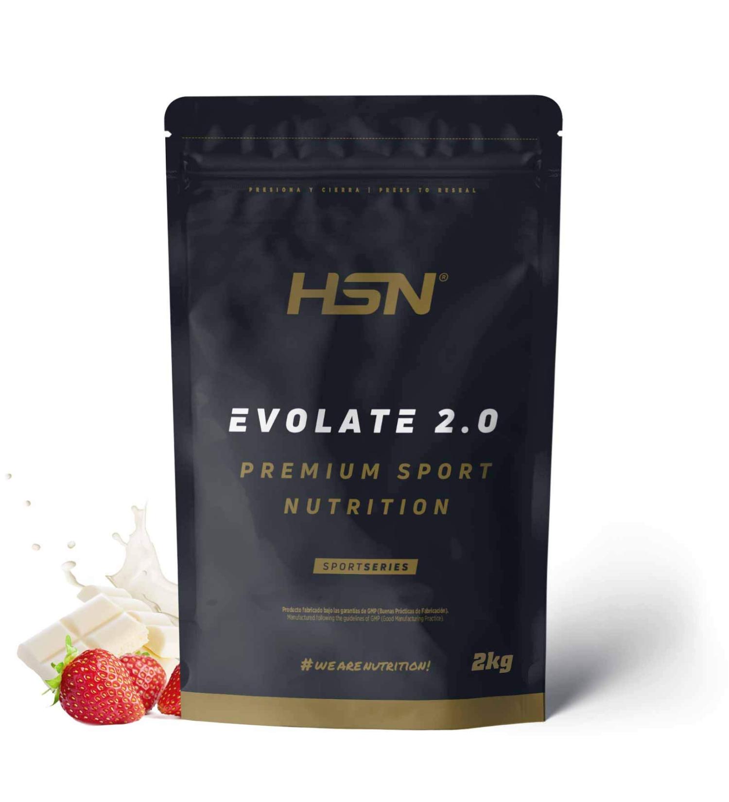  HSN HSN Evolate 2.0 Whey Protein Isolate | Strawberry White Chocolate Flavour 2kg 67 Takes Per Pack | Whey Protein Isolate CFM + Digestive Enzymes | Non-GMO Vegan Gluten Free & Soy Free - Buy Online on GoSupps.com