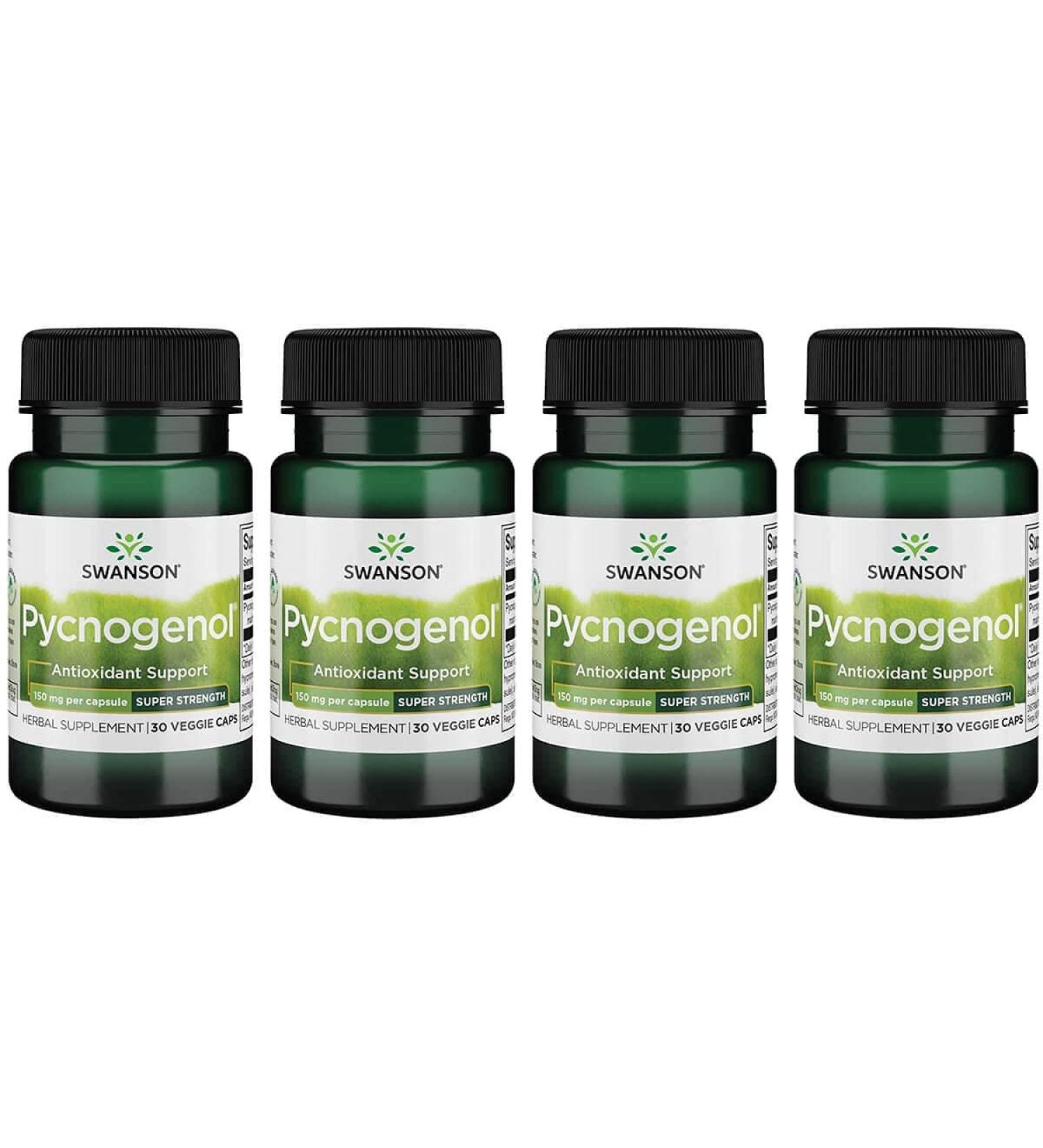 Swanson Ultra Pycnogenol 150 mg - Super Strength 30 Veg Caps (4 Pack) | International Shipping Available - Buy Online on GoSupps.com