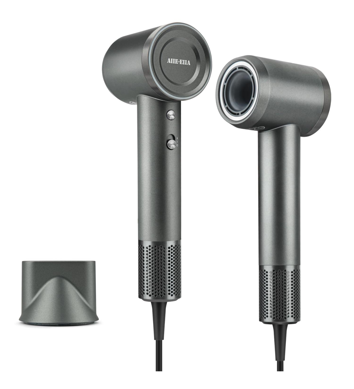 High-Speed Ionic Hair Dryer - 110 000 RPM Professional Blow Dryer for Fast Drying Lightweight Travel Low Noise - Gray - Buy Online on GoSupps.com