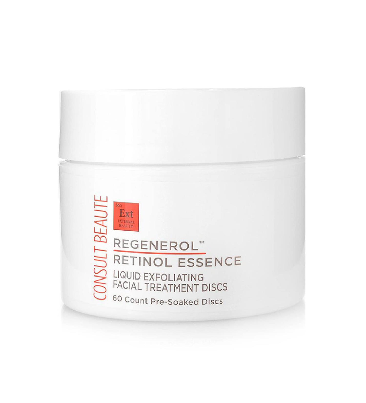 Consult Beaute - Regenerol - Retinol Exfoliating Facial Treatment Discs - Micro Exfoliation for Face - Smoother Skin - 60 Disposable Wipes 1 Count (Pack of 1) - Buy Online on GoSupps.com