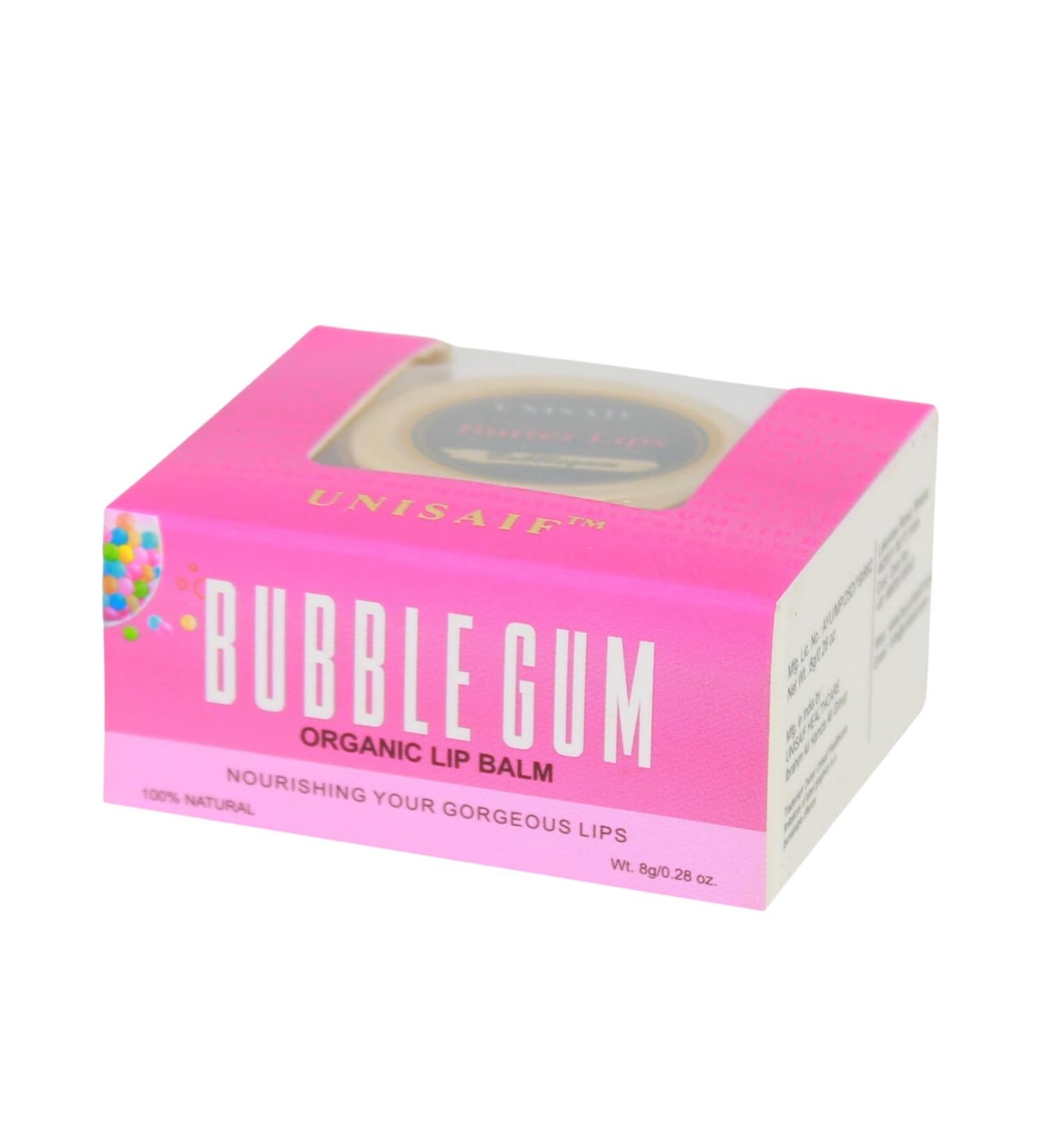 UNISAIF Bubble Gum Moisturizing Lip Balm - Organic Butter for Dark Lips | Hydrating and Brightening | Chemical Free for Kids and Boys 8g
