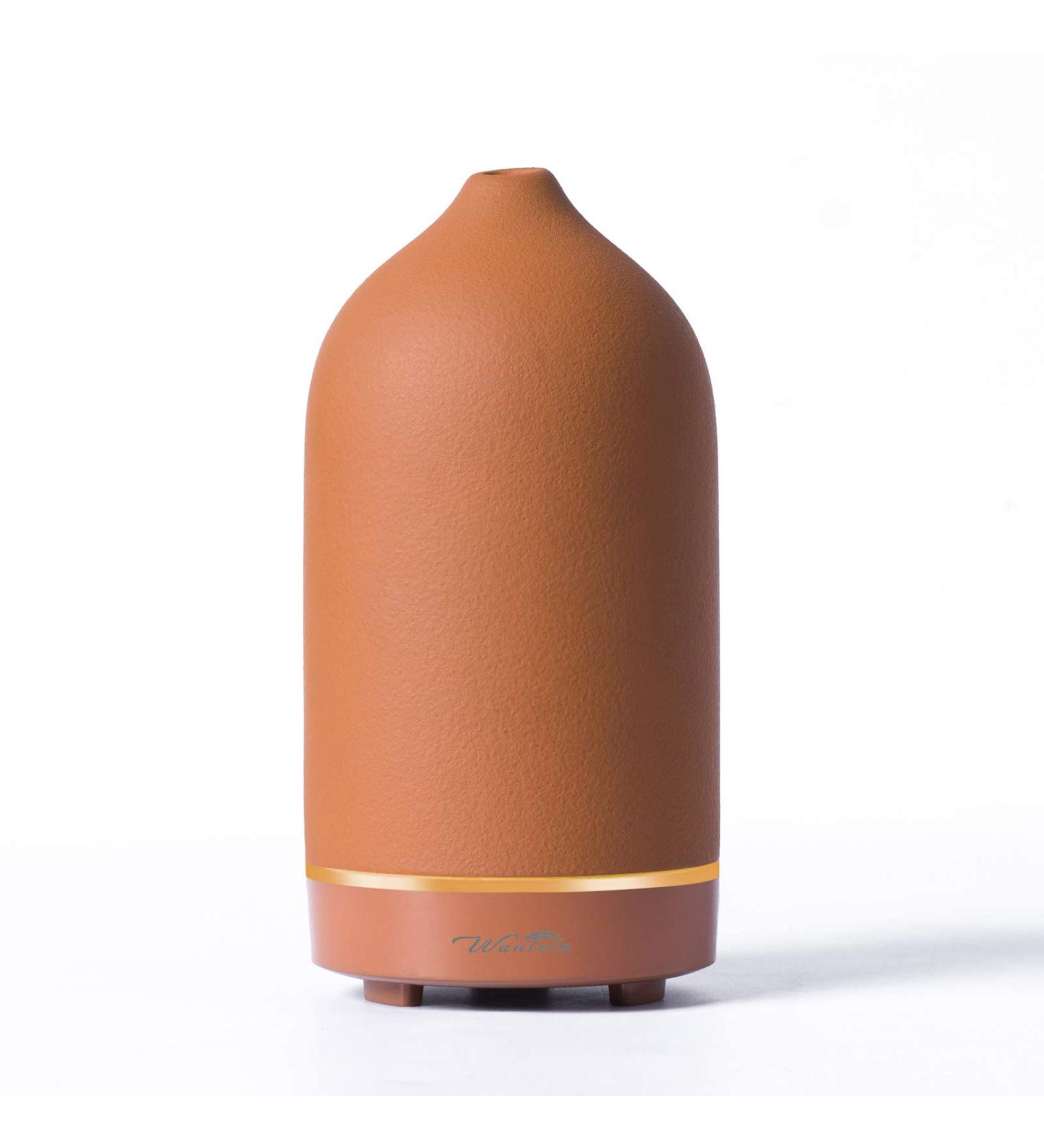 Wanlola Ceramic Essential Oil Diffuser 120ml - Aromatherapy Diffuser with Waterless Auto-Off Function (Terracotta) - Buy Online on GoSupps.com