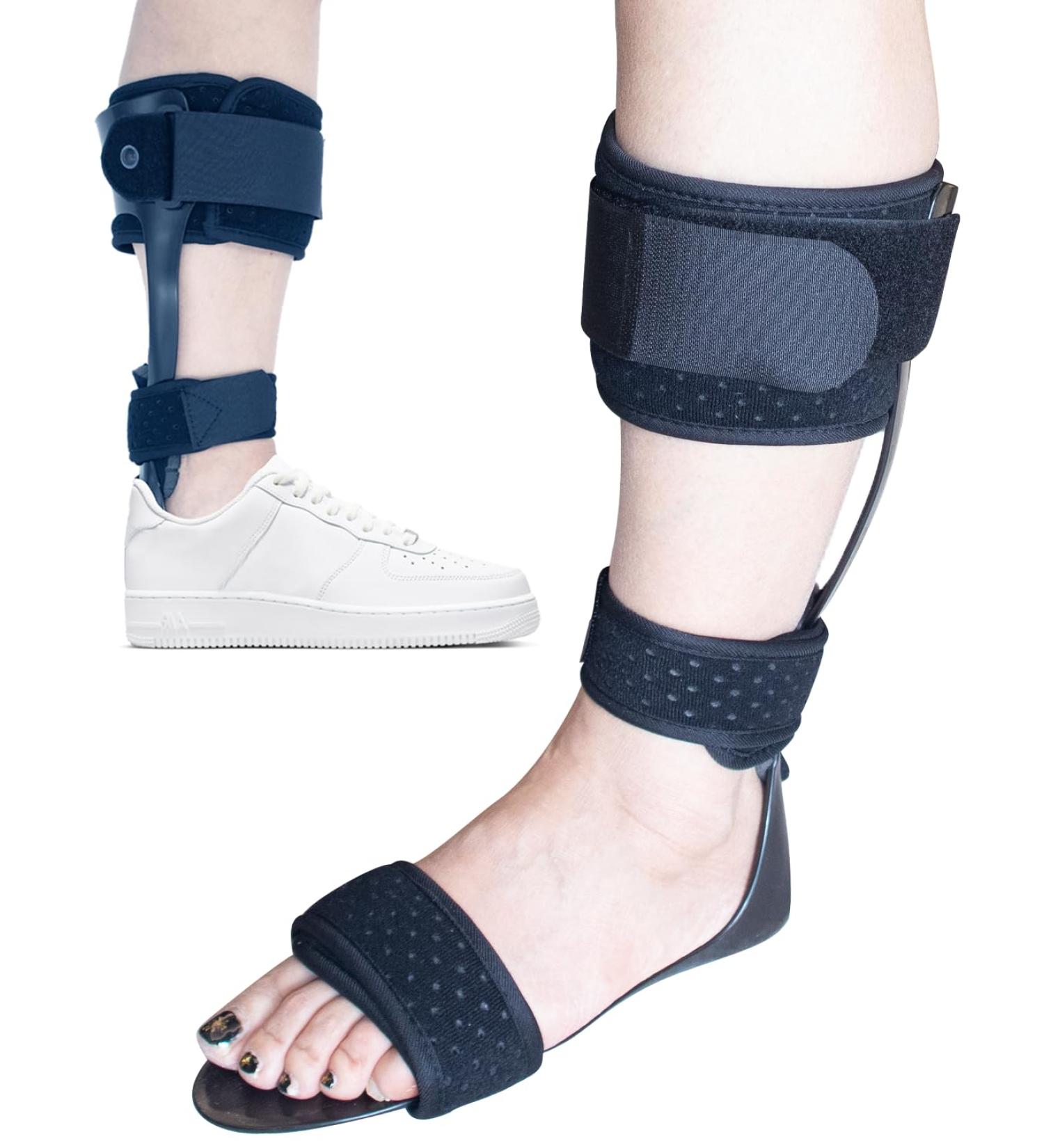 AFO Foot Drop Brace - Comfortable Posture Support for Men & Women | Medical Orthotic Brace for Walking (XL Left - Buy Online on GoSupps.com