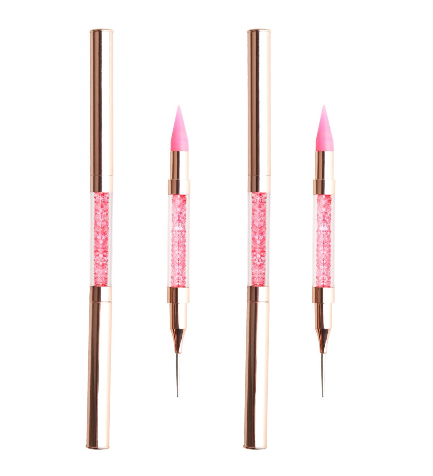 LLMSIX Rhinestones Picker Doting Pen Dual-Ended Wax Pencil Pen Rhinestone Picker Dotting Pen Rhinestones Applicator with Acrylic Handle for Gem Stone Jewelry Nail Art DIY Craft (Pink) - Buy Online on GoSupps.com