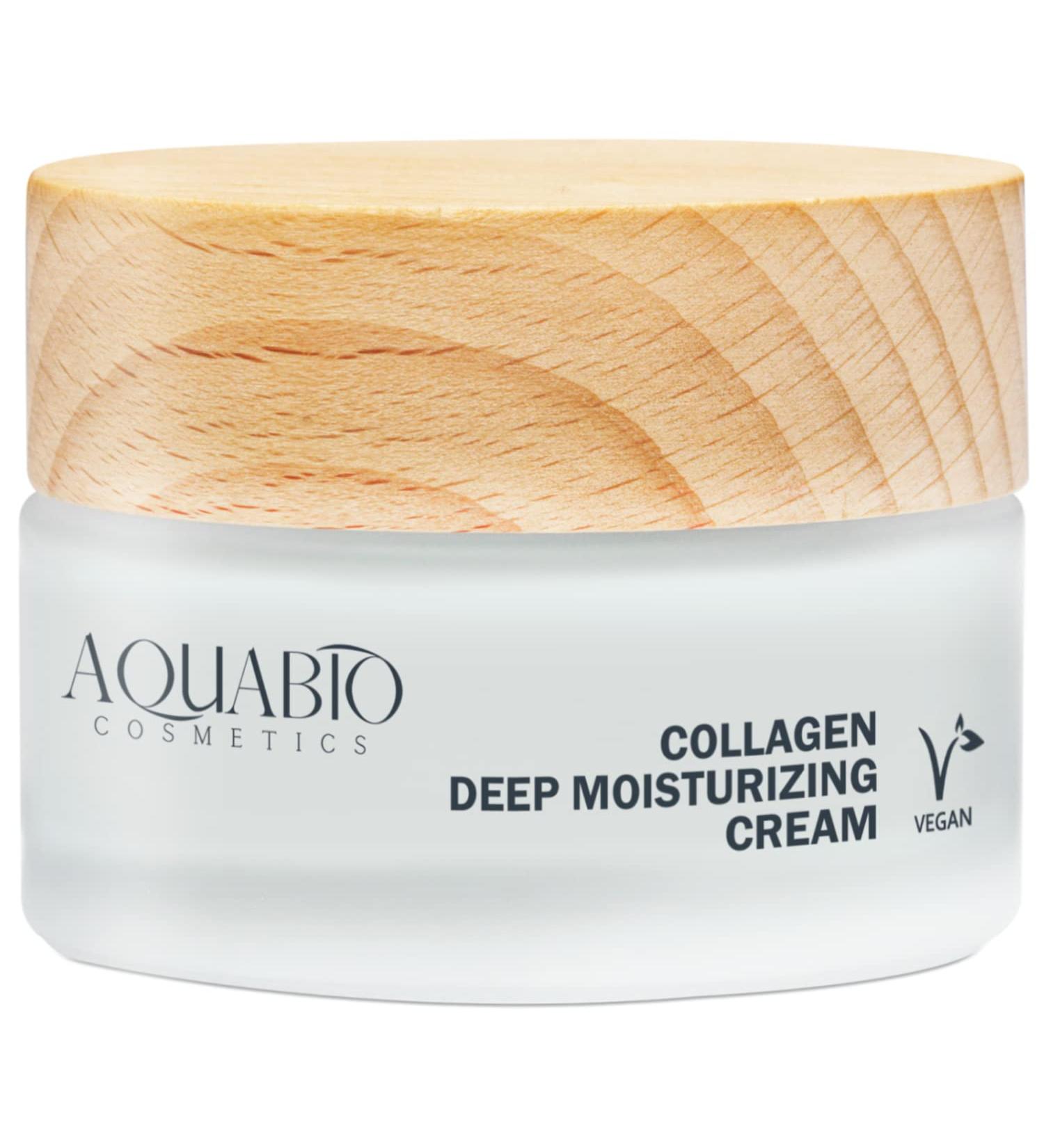 AQUABIO COSMETICS Collagen Face Moisturizer Cream - Anti-Aging Formula for Day and Night Skincare - Buy Online on GoSupps.com
