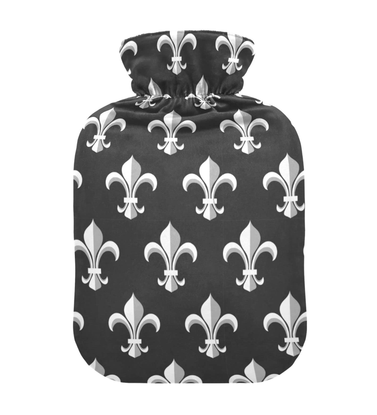 Mardi Gras Hot Water Bottle with Cover | Pain Relief for Headaches & Back Pain | 2L Heating Pack for Hands & Feet - Buy Online on GoSupps.com