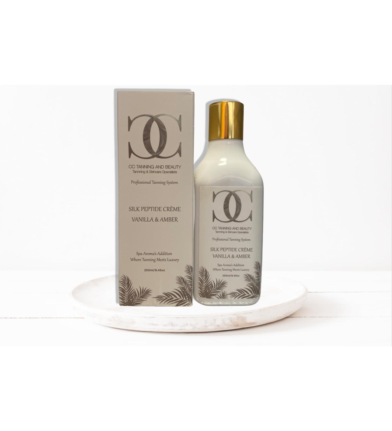 CC Tanning and Beauty Silk Pepetide Cr me 250ml Tanning Cream Tanning Accelerator Extreme Tanning Nourishing For the use of Sun & Sun Beds