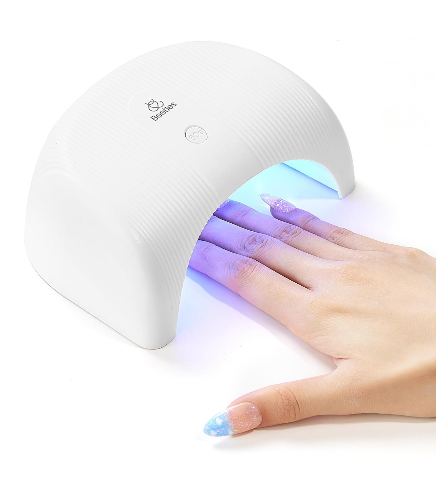 Beetles Gel Polish UV LED Nail Lamp | Fast Drying Compact Manicure Light with Timer | Elegant Shell Design | Perfect DIY Gift for Her - Buy Online on GoSupps.com
