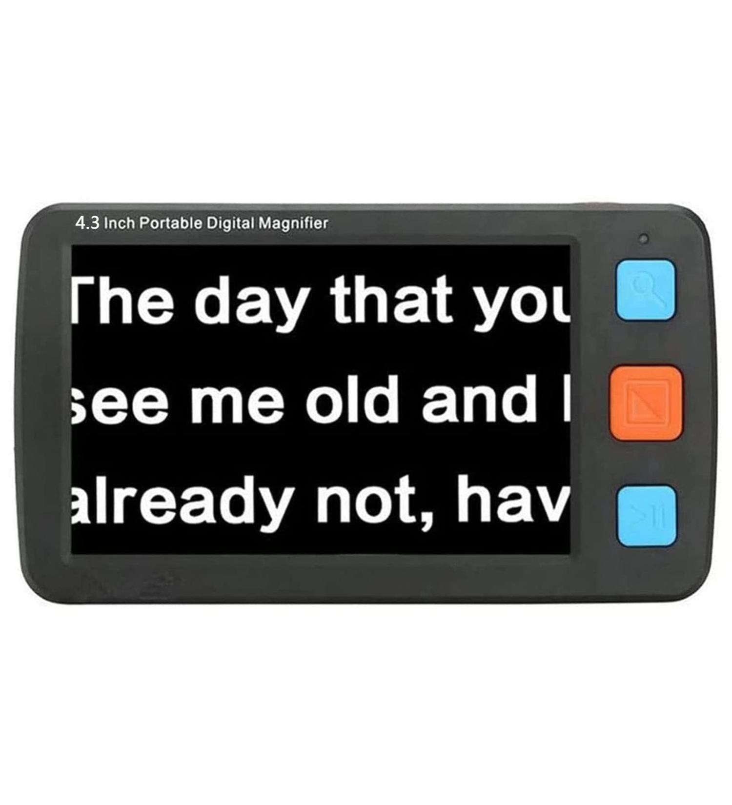 Electronic Reading Aid Digital Magnifier 4.3-inch Handheld Portable Electronic Reading Aid 4 32x Magnifying Glass LCD Display Digital magnifiers for Visually impaired - Buy Online on GoSupps.com
