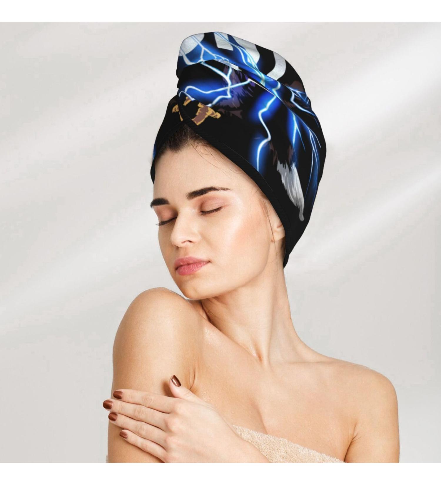 Buy Go Hunt Microfiber Hair Towel - Super Absorbent Quick Dry Hair Turban for Curly & Long Hair | Women Girls & Kids Hair Towel Wrap with Button - Fast International Shipping - Buy Online on GoSupps.com