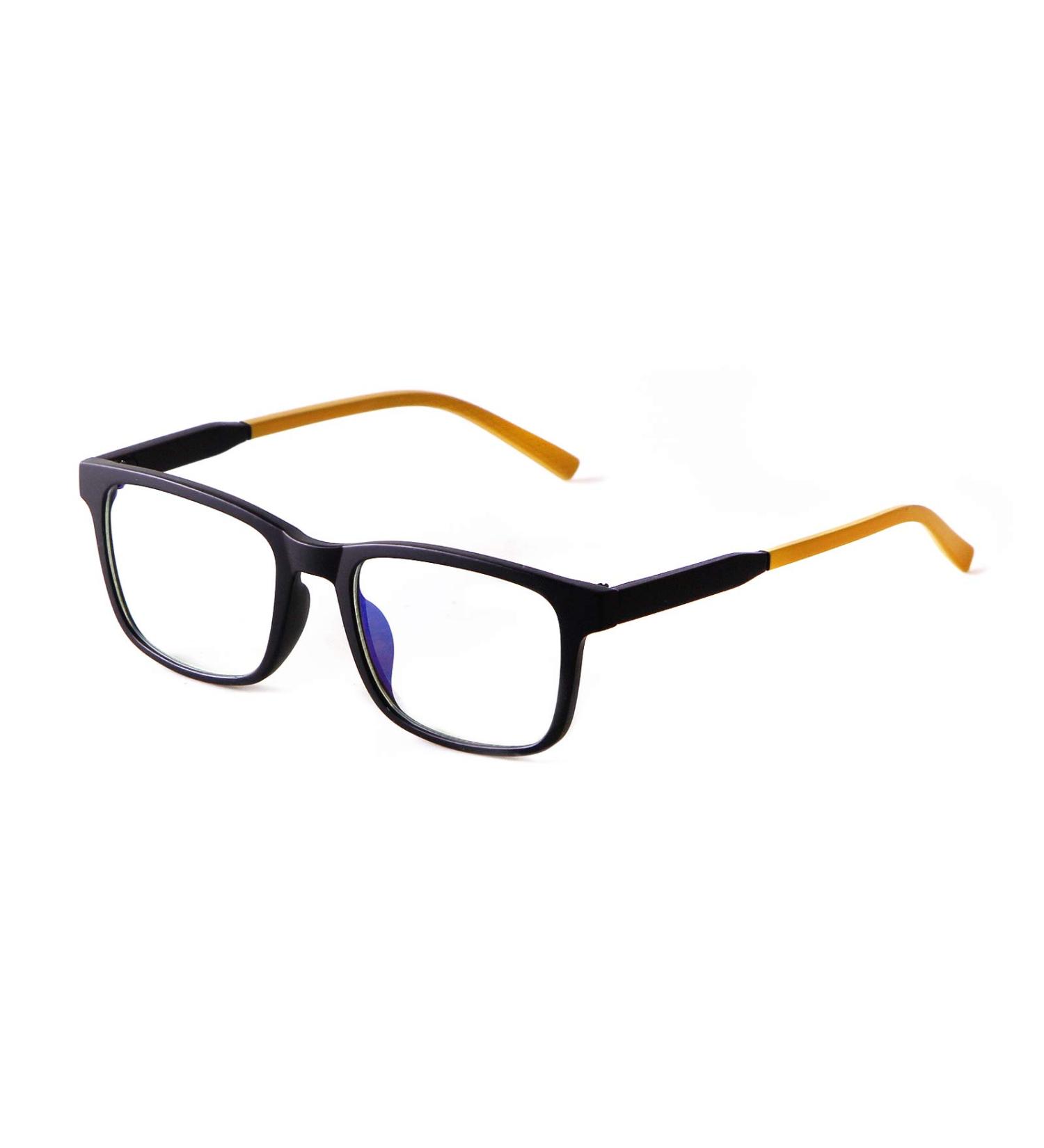 ADEWU Children's Glasses | Anti Blue Light Filter TR90 Rectangular Frames for Boys & Girls - Black/Yellow - Buy Online on GoSupps.com