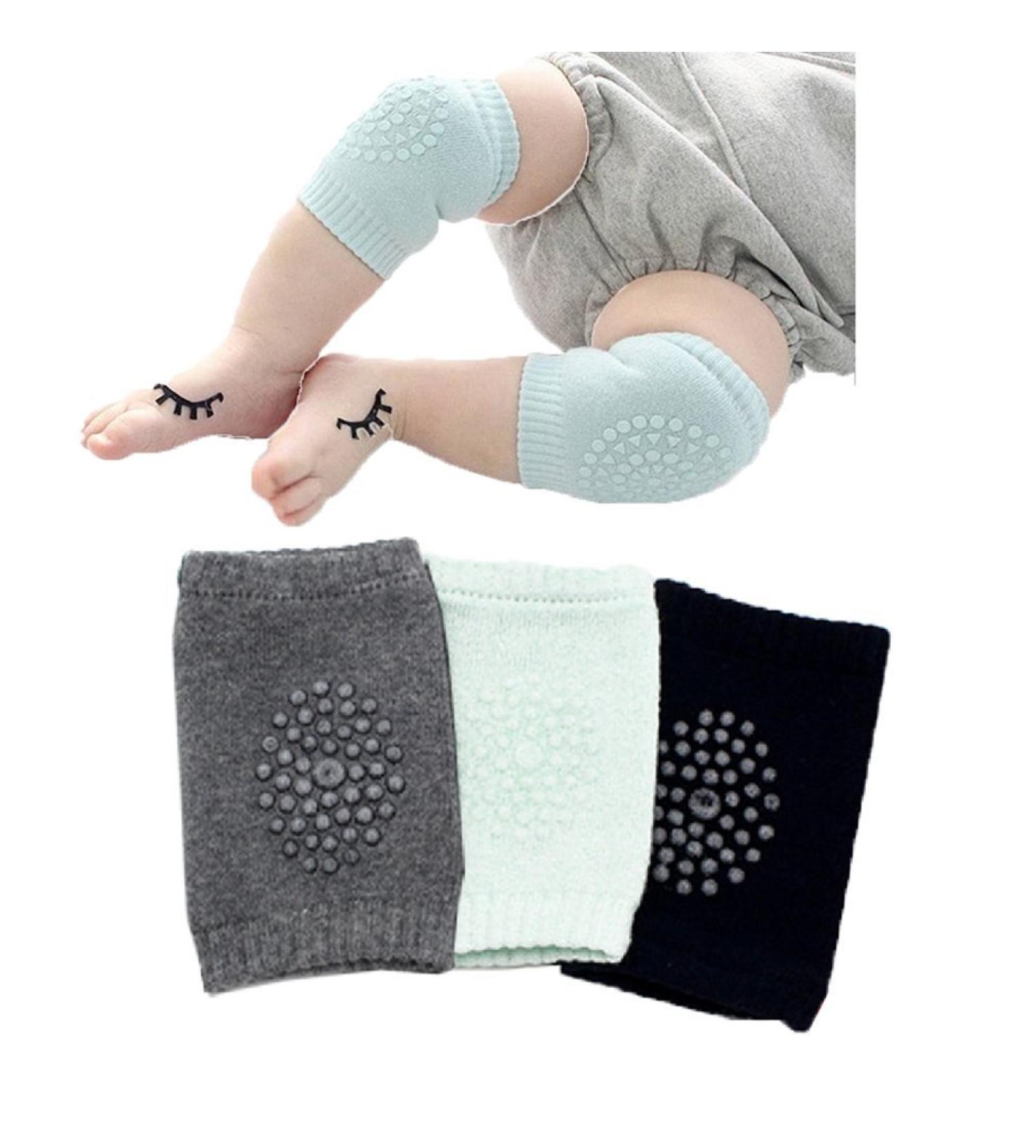Baby Knee Pads - Safety Protector for Crawling Infants | Light Grey (0-3 Years) - Buy Online on GoSupps.com