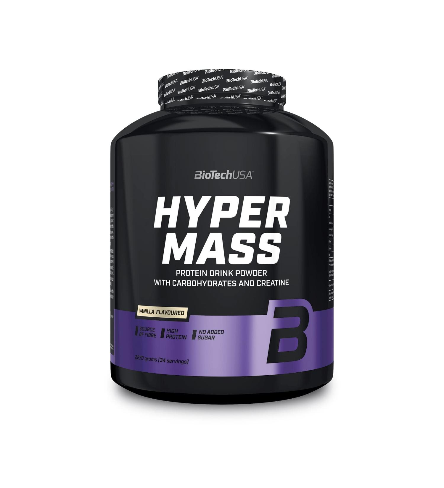 Biotechusa Hyper Mass - Premium Mass Gainer with Carbs & Protein | Gluten-Free Micronized Creatine | 2.27 kg Vanilla  - Buy Online on GoSupps.com