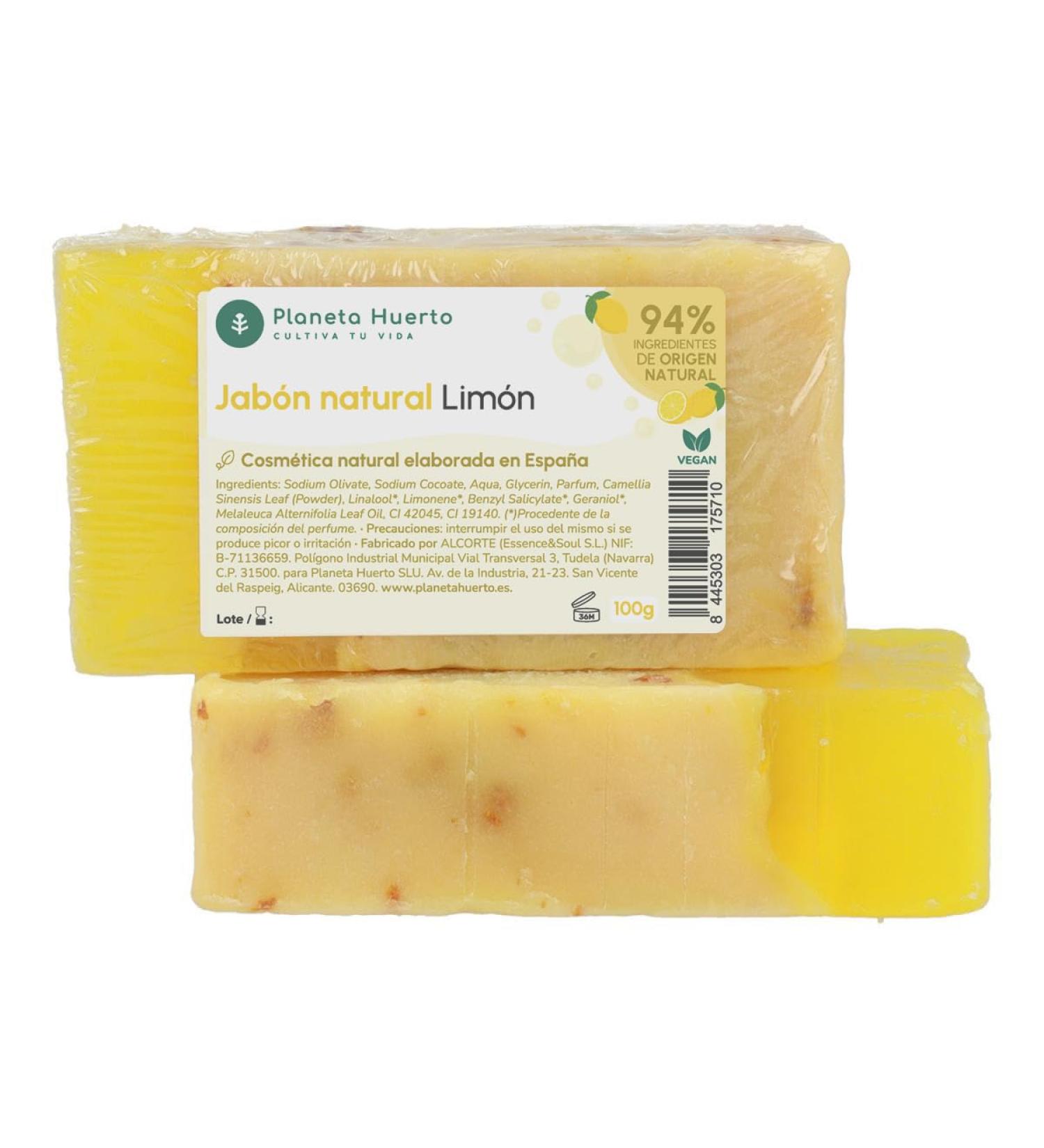  Planeta Huerto Natural soap with olive oil and lemon 100g - Buy Online on GoSupps.com