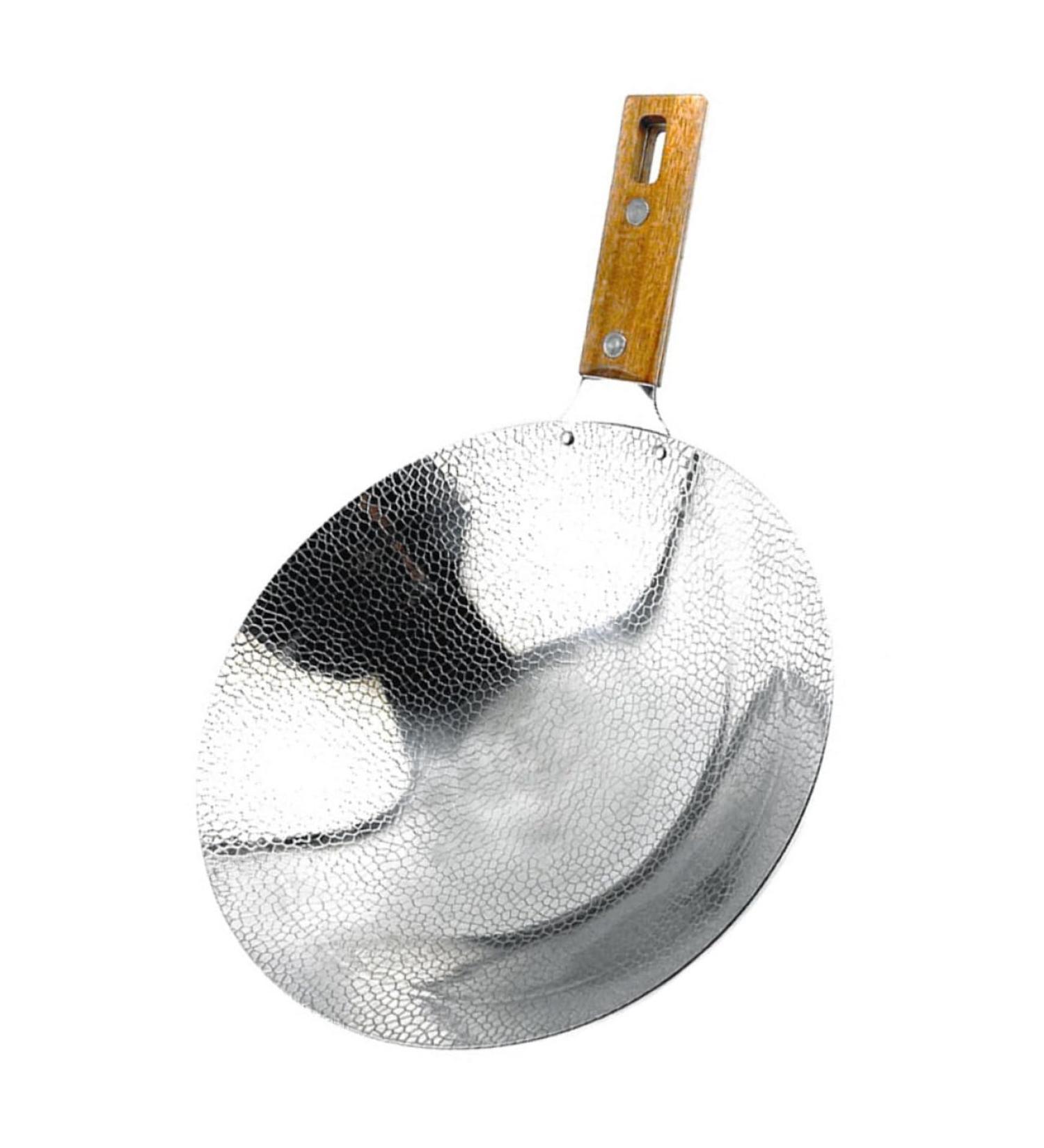 LABRIMP Stainless Steel Griddle Grilling Wok Korean Soup Pots Stainless Steel Saute Pan Chinese Wok Pan Cooking Wok Pot Heavy Duty Wok Pan Kitchen Cooking Pans Steak Wood Japan - Buy Online on GoSupps.com