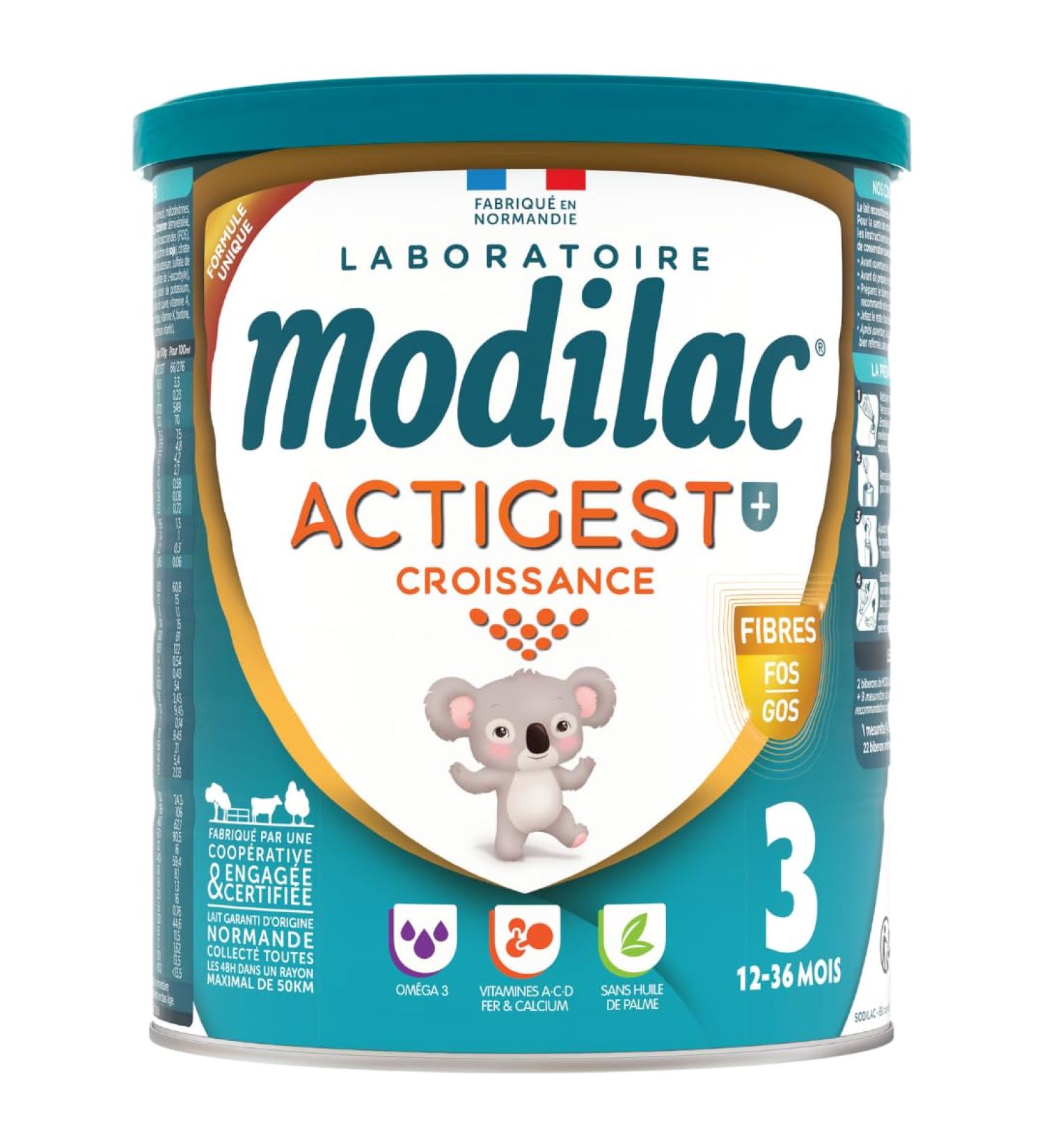 Modilac Actigest Lait En Poudre Croissance 3 12 36 Mois 800g 800 g (Lot de 1) - Buy Online on GoSupps.com