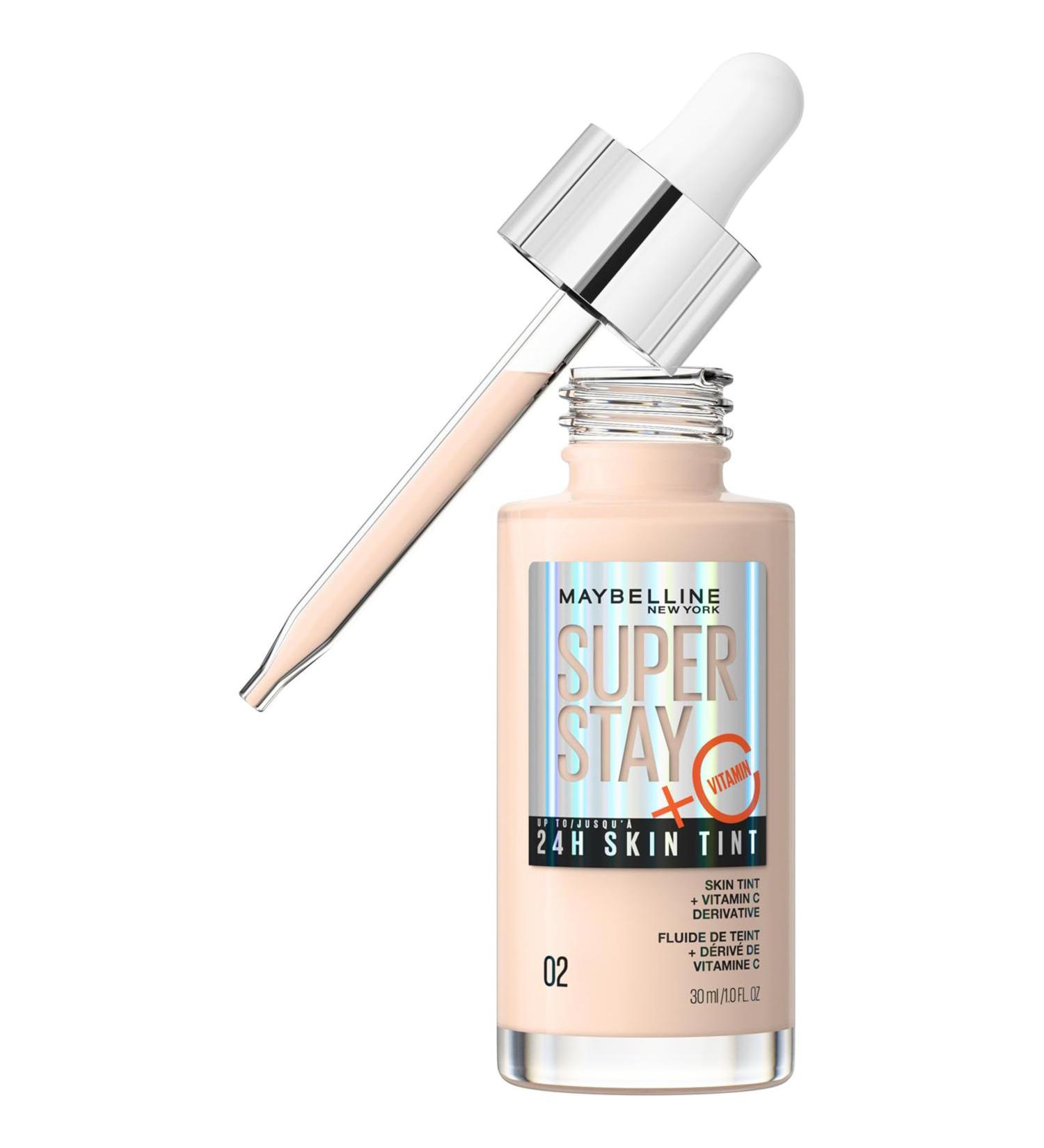 Maybelline Super Stay Skin Tint Foundation 24H Long-Lasting with Vitamin C | Vegan Formula | Shade 2 - 30 ml - Buy Online on GoSupps.com