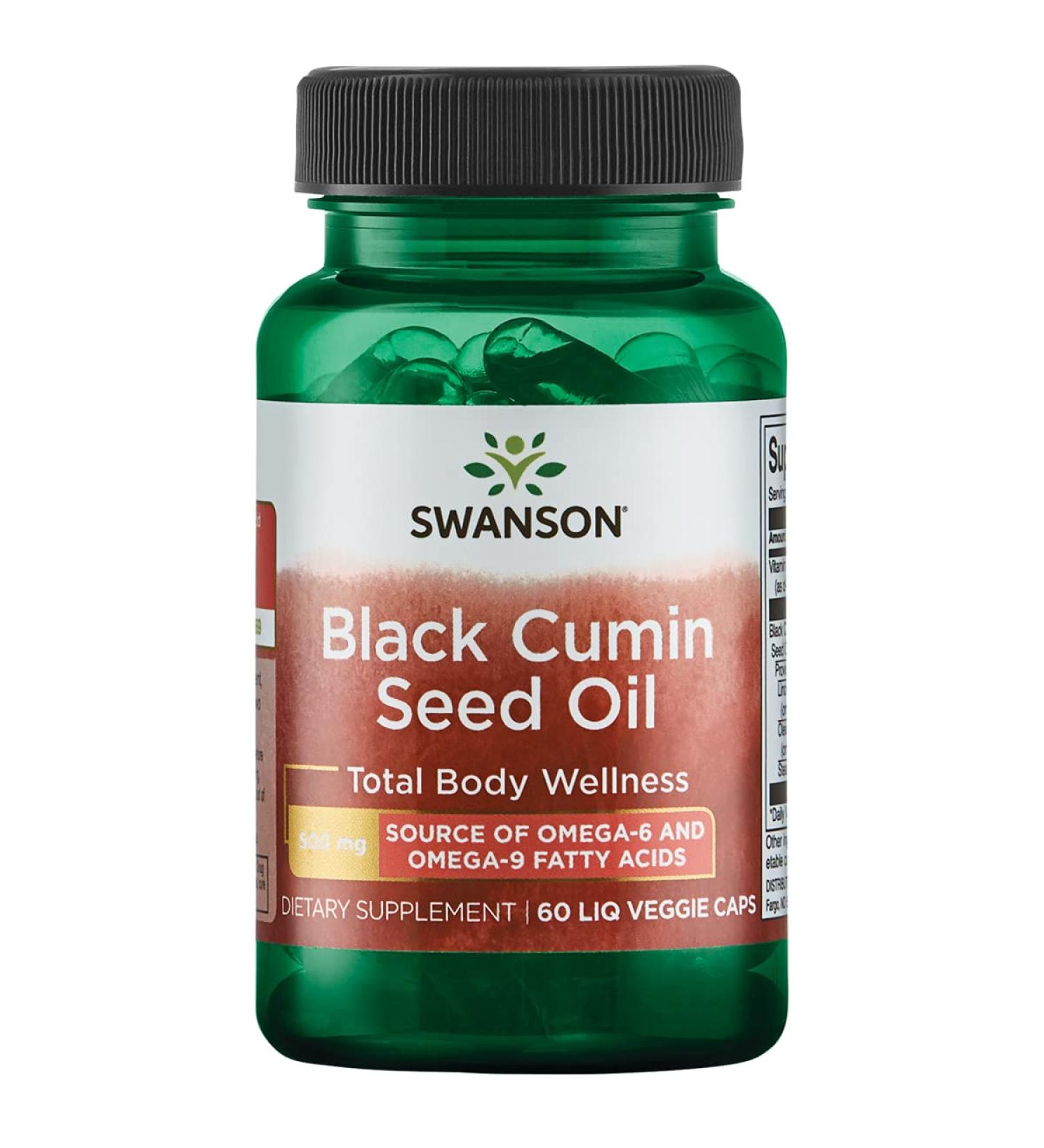Swanson Black Cumin Seed Oil 500mg - 60 Liquid Vegcaps - Pure and Potent - Buy Online on GoSupps.com
