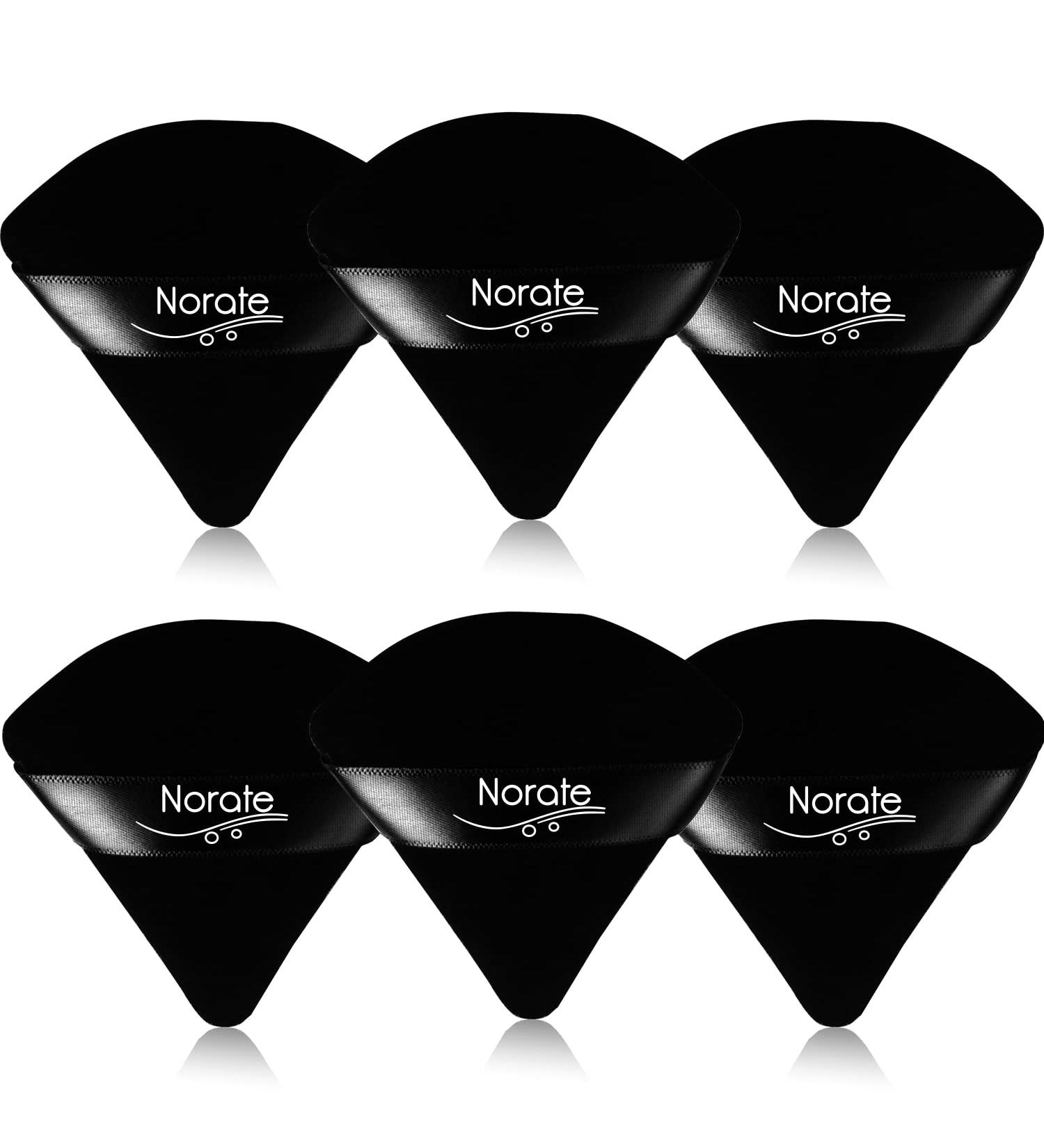 Velour Triangle Powder Puff Set - 6 Black Makeup Puffs for Face & Body, Foundation Sponge for Setting & Touch-ups | Soft & Durable Cosmetic Tool - Buy Online on GoSupps.com