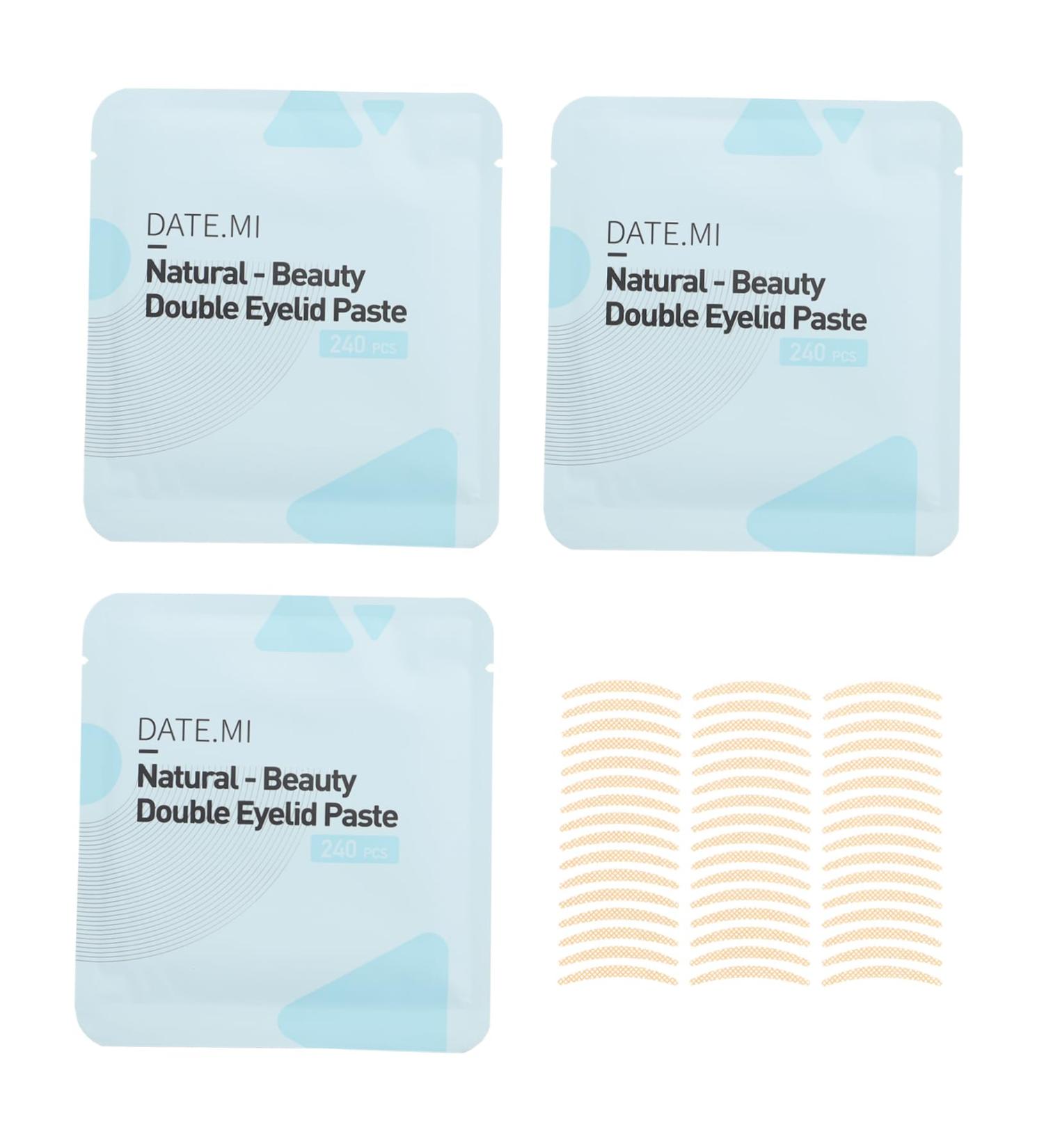 Mipcase 3 Sets Double Eyelid Sticker Instant Eye Lift Strips Double Eyelid Tape Tool Beautiful Eyes 8.2X7.5X0.1CM - Buy Online on GoSupps.com