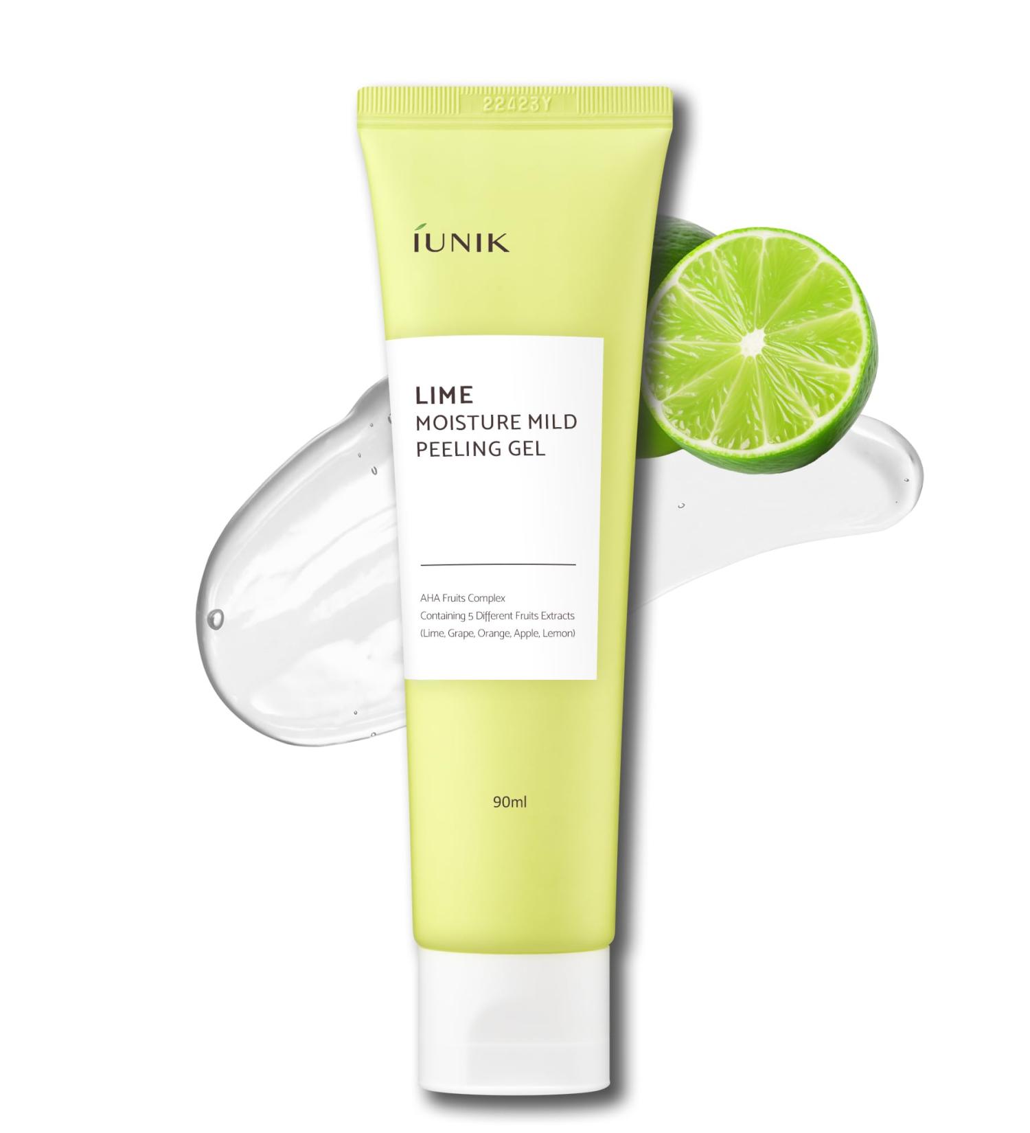 IUNIK Lime Moisture Mild Peeling Gel 3.04 Fl Oz | Gentle Exfoliant for Glowing Skin | AHA & Fruit Complex | Vegan & Pore-Minimizing - Shop Internationally - Buy Online on GoSupps.com